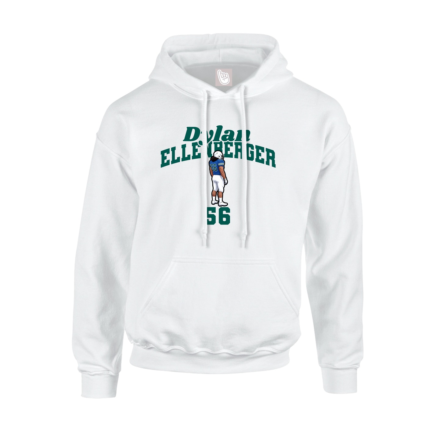 Youth Hoodie — Signature Arch in White