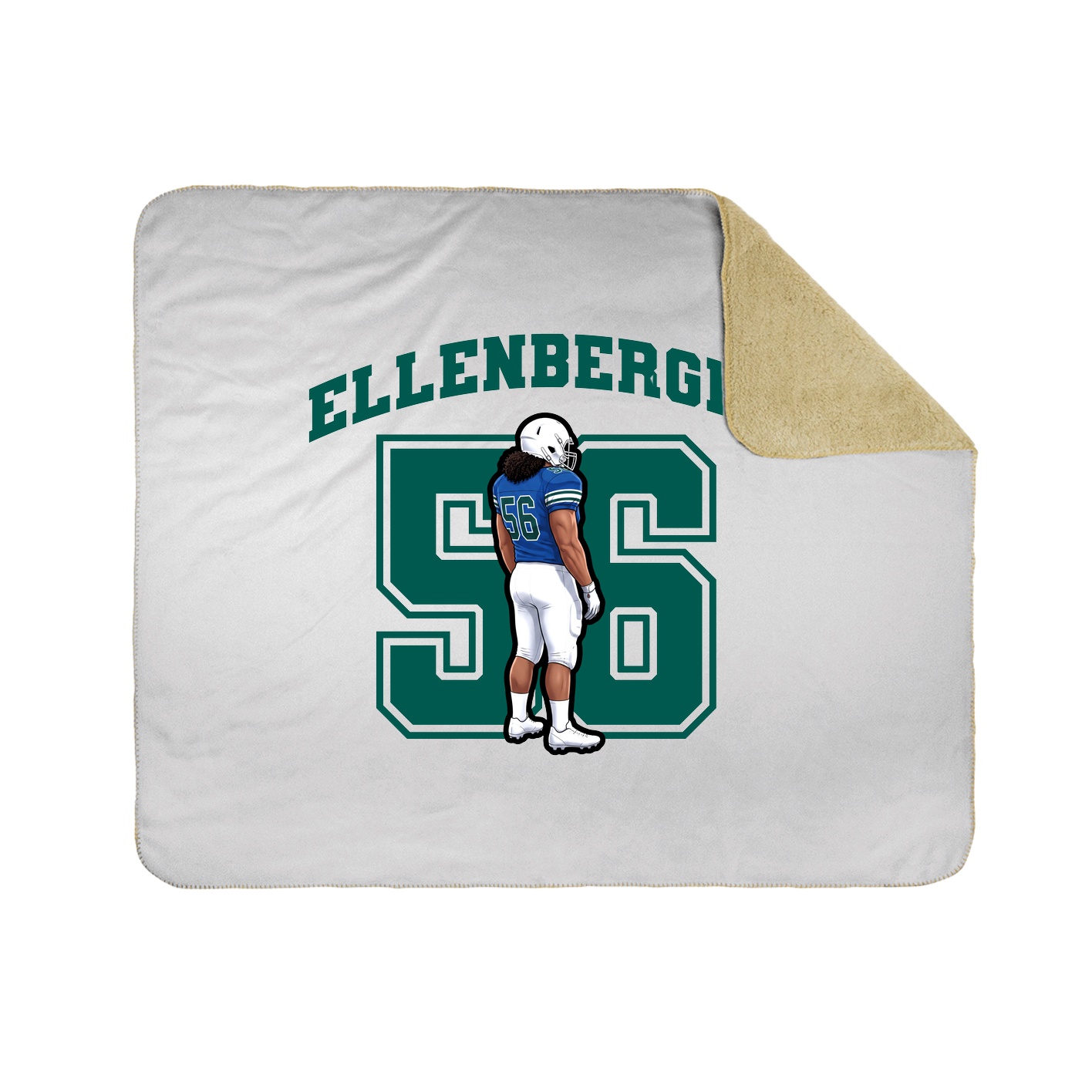 Throw Blanket — Number in White