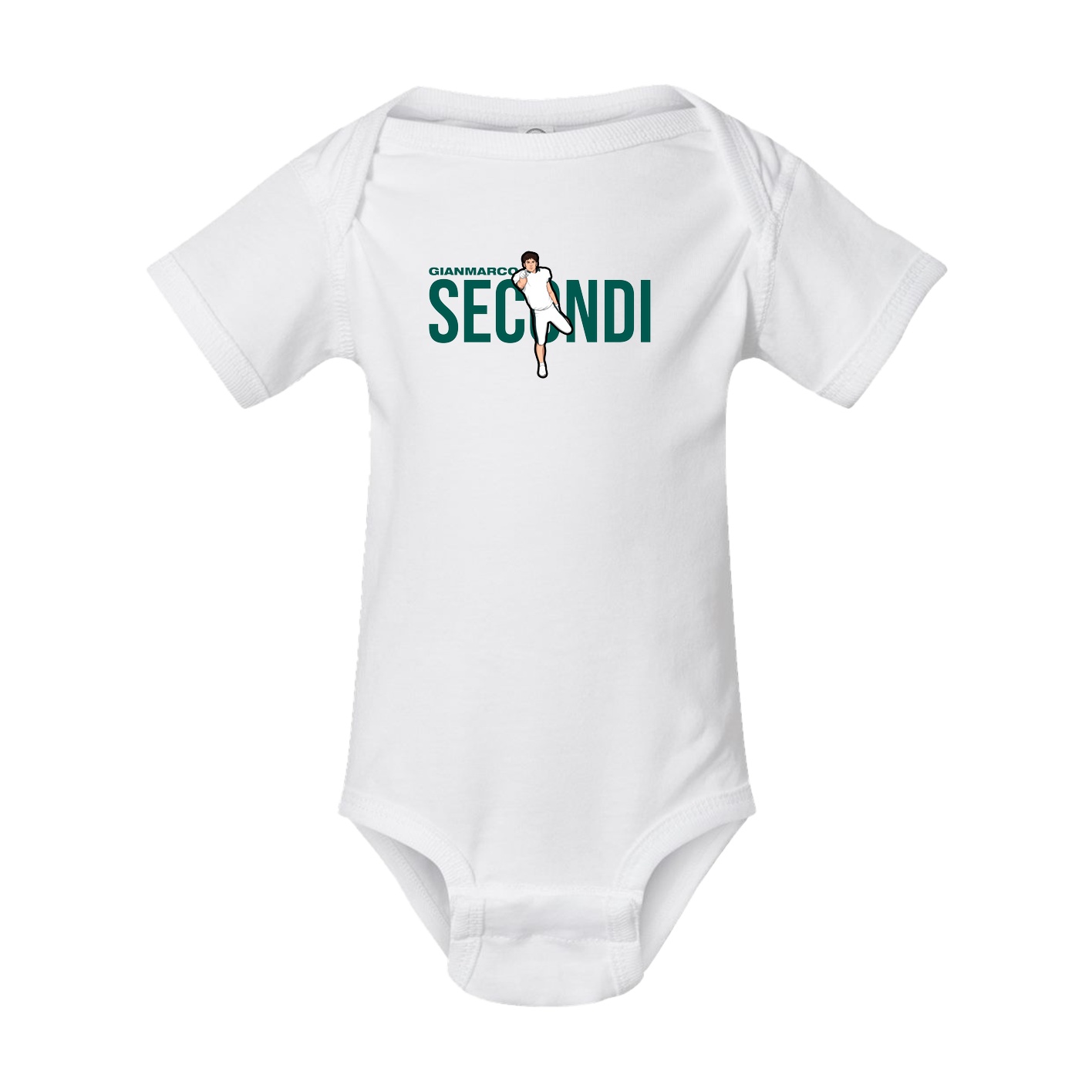 Baby Onesie — Player Name in White