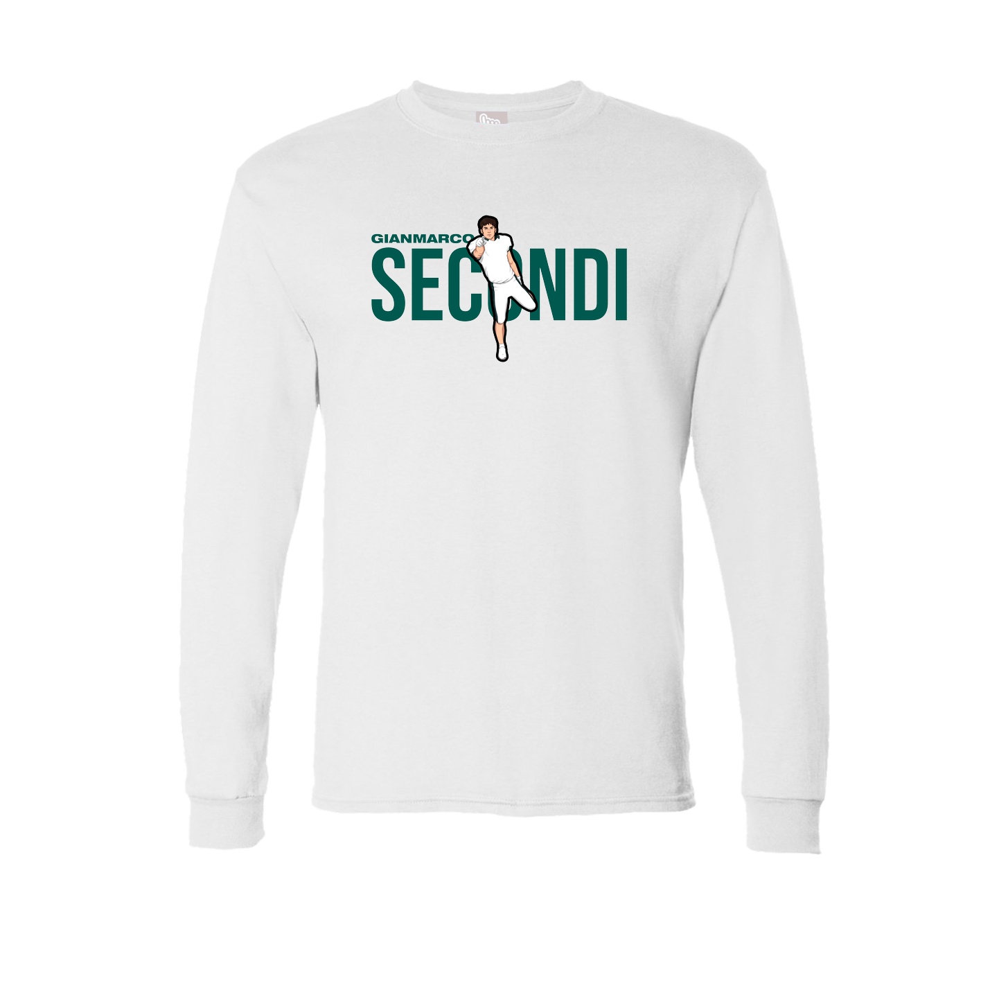 Long Sleeve Tee — Player Name in White