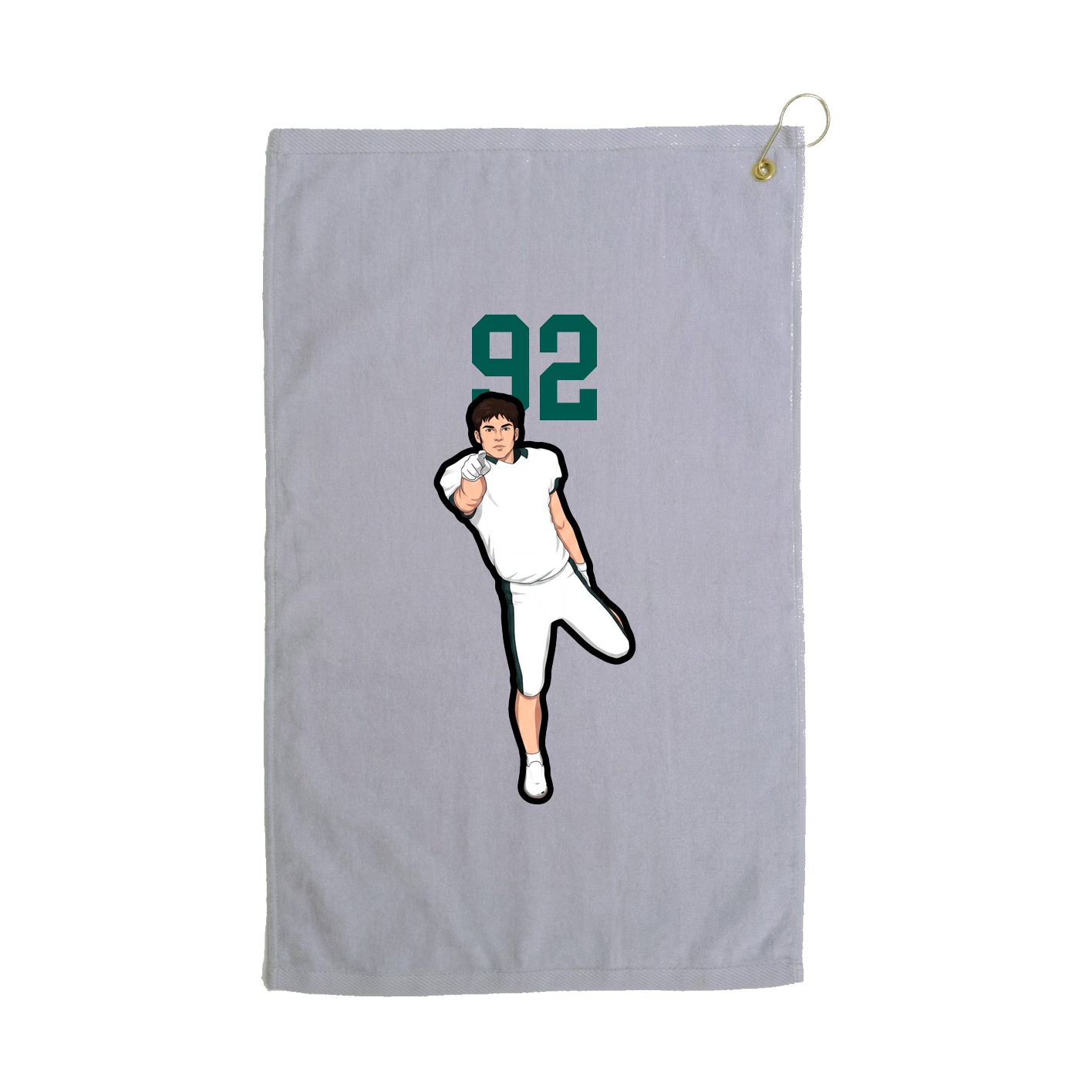 Golf Towel — Number Top in Grey