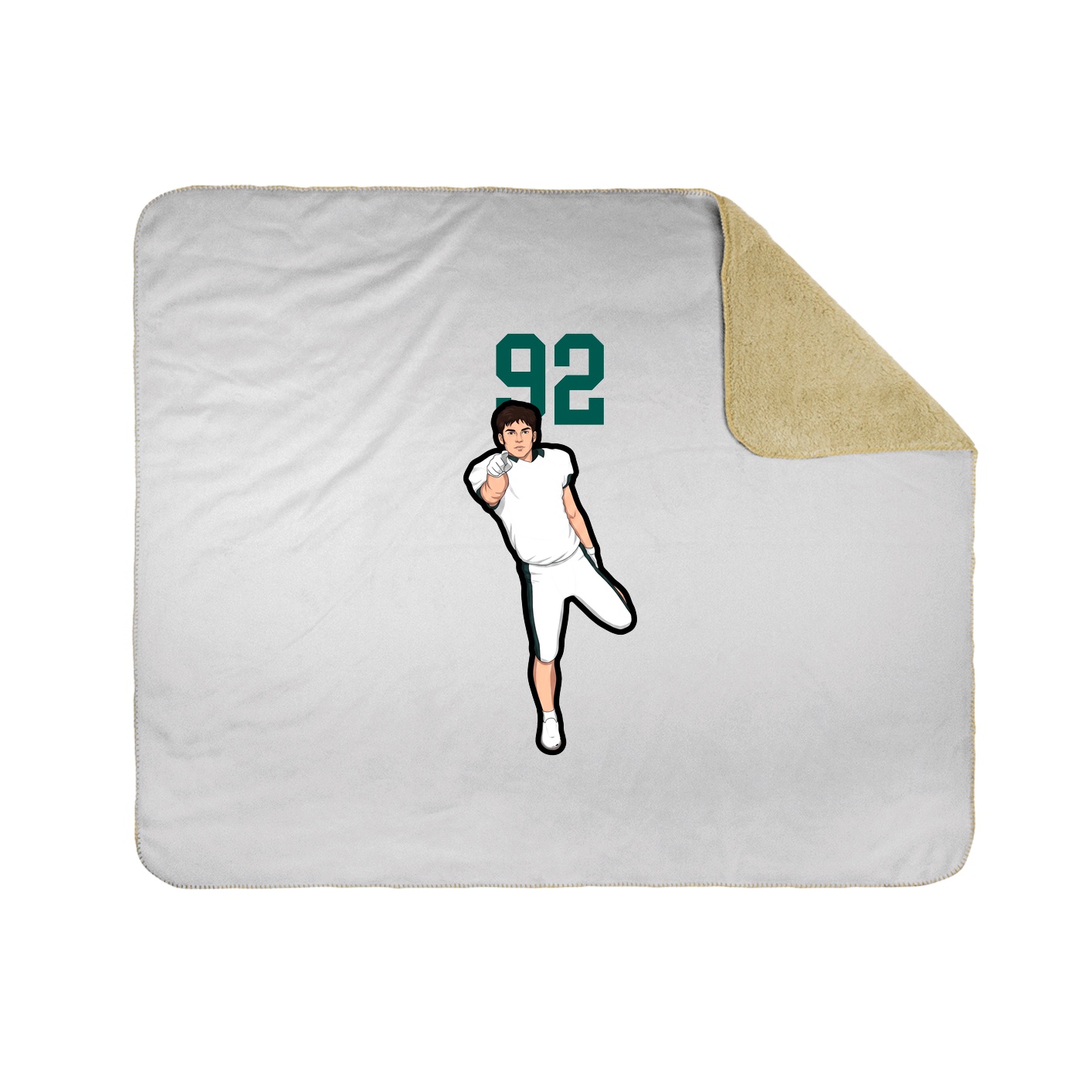 Throw Blanket — Number Top in White