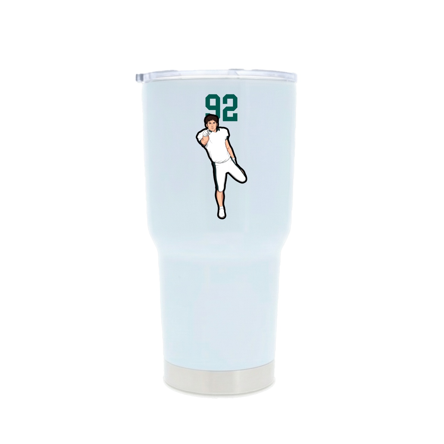 30oz Stainless Steel Tumbler — Number Top in White