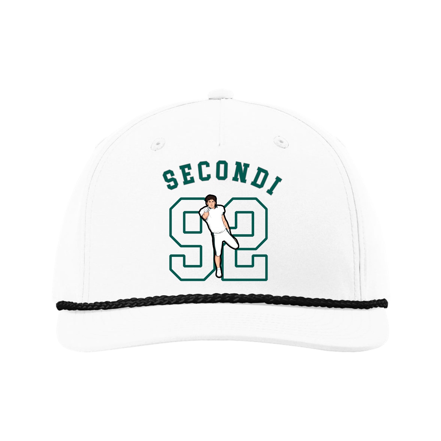 Five-Panel Classic Rope Cap — Shirsey Arch in White