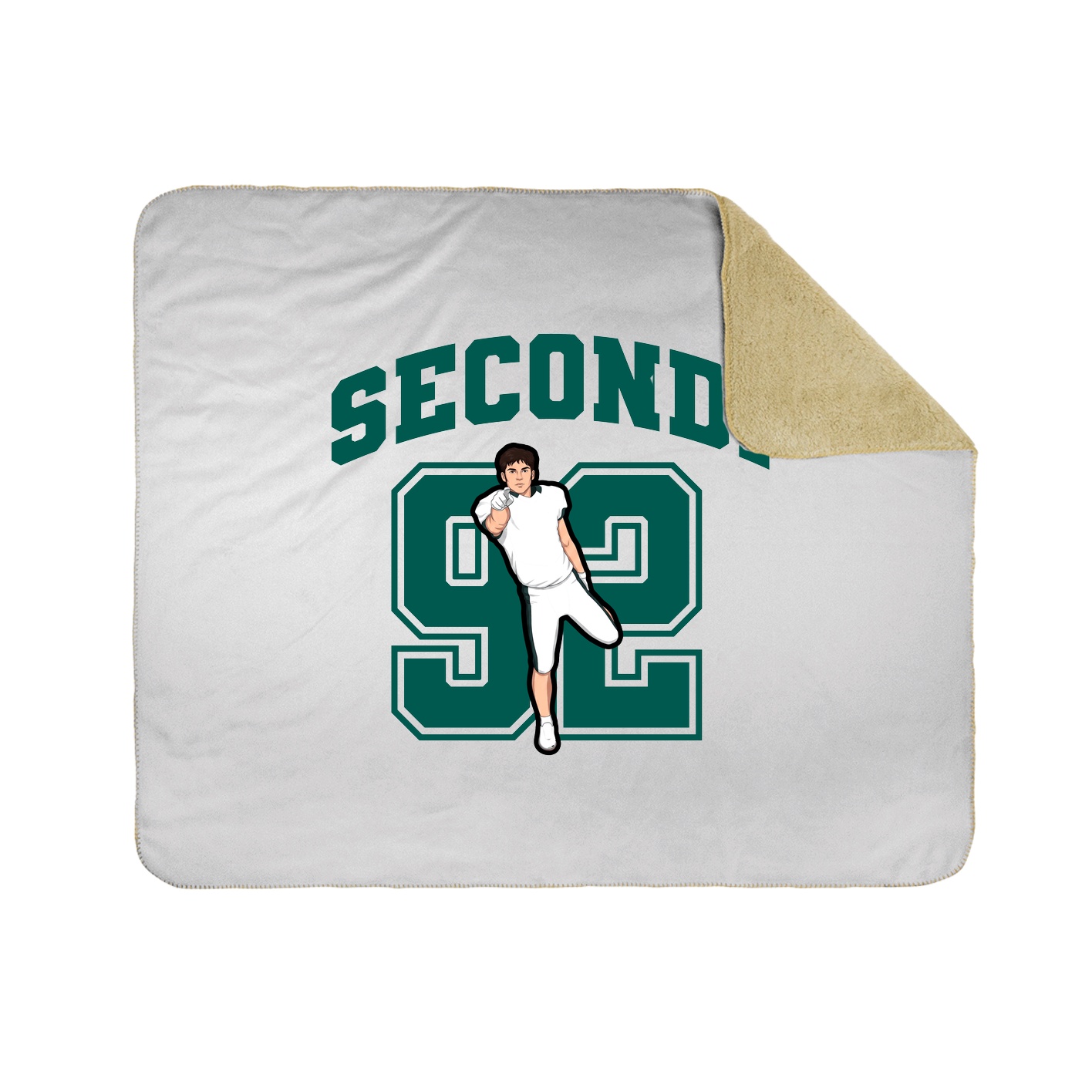 Throw Blanket — Number in White