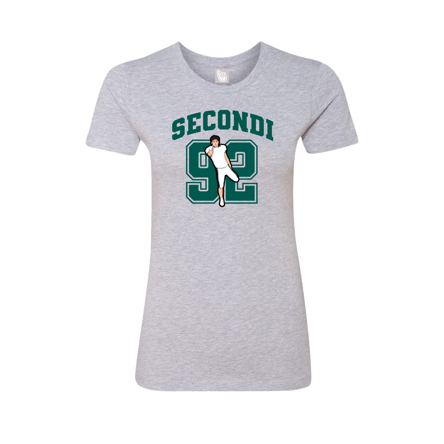 Fitted Women's Tee — Number in Grey
