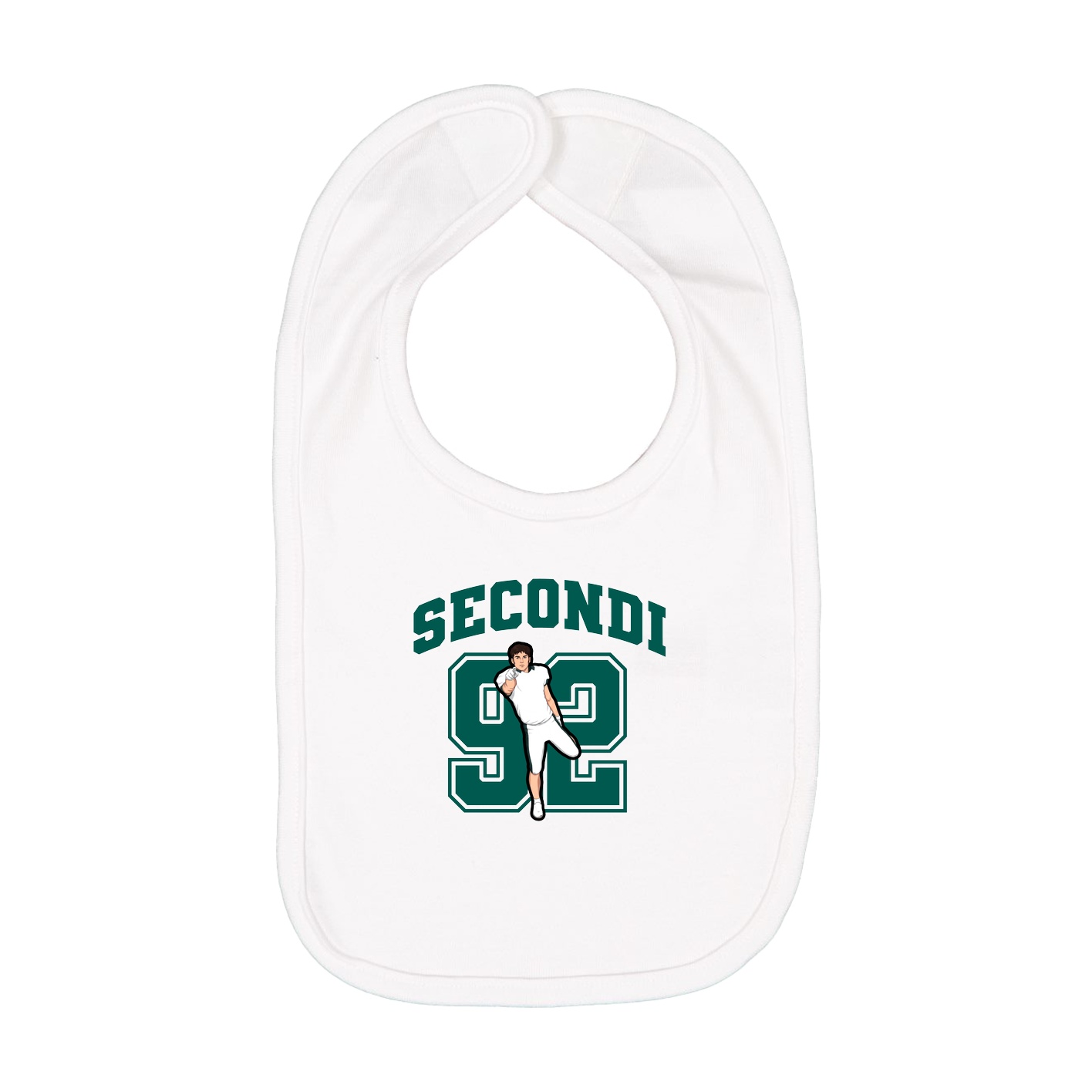 Infant Bib — Number in White