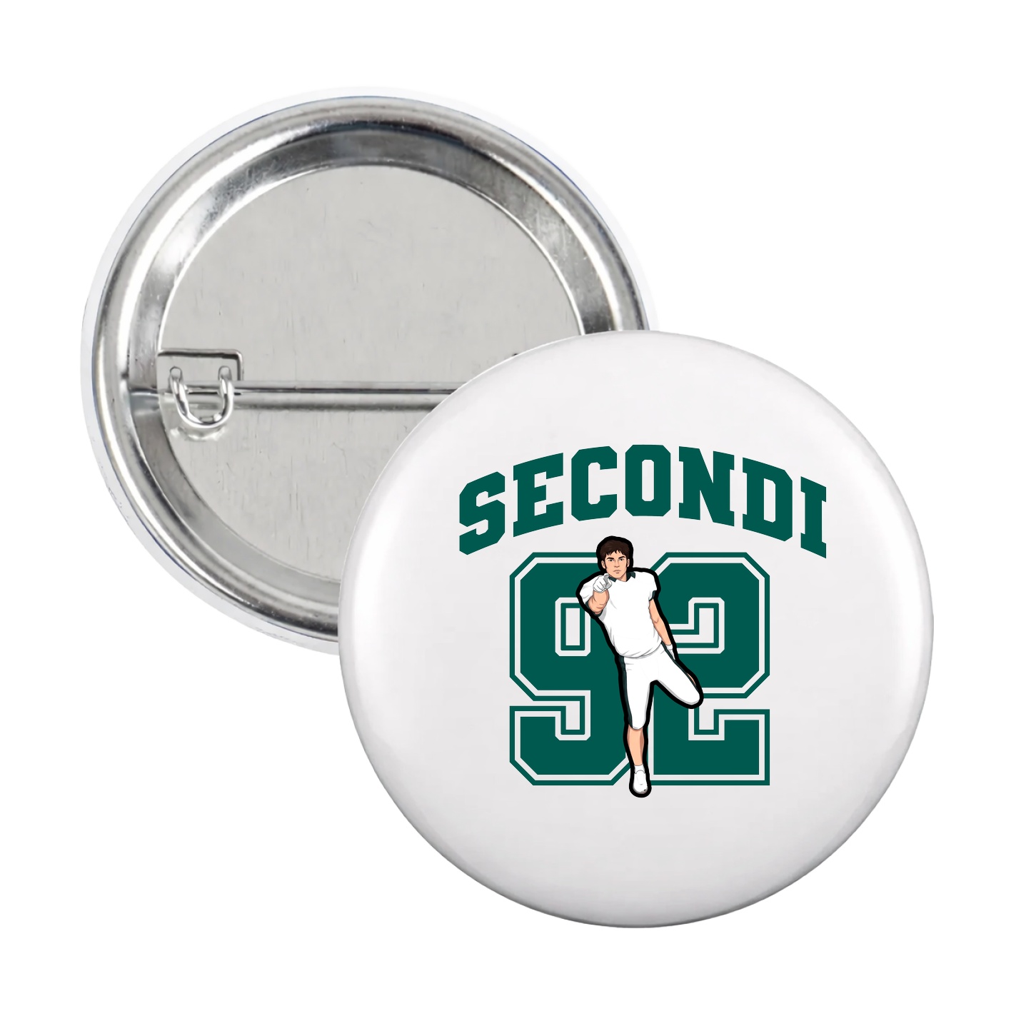 Game Day Button — Number in White