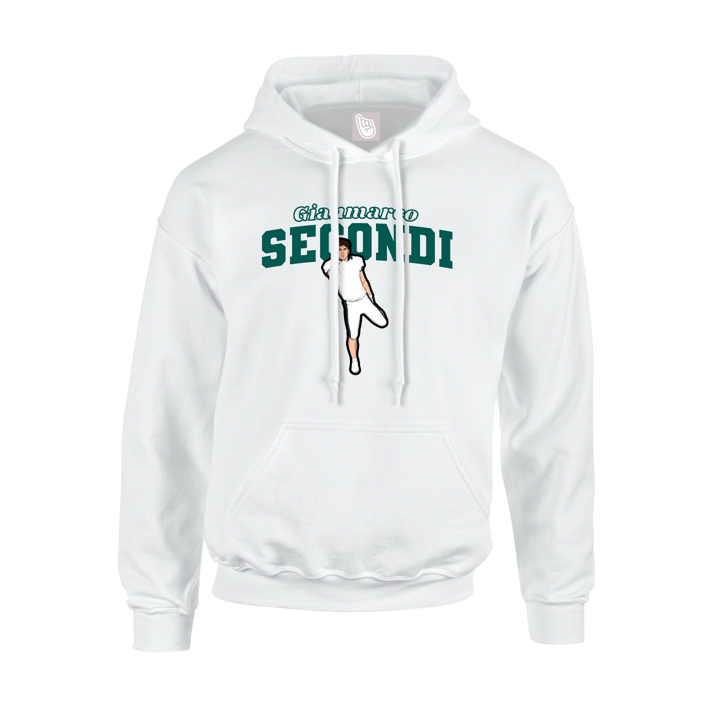Hoodie — Name Arch in White
