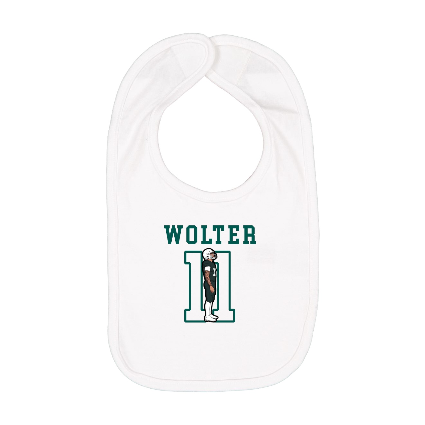Infant Bib — Shirsey in White