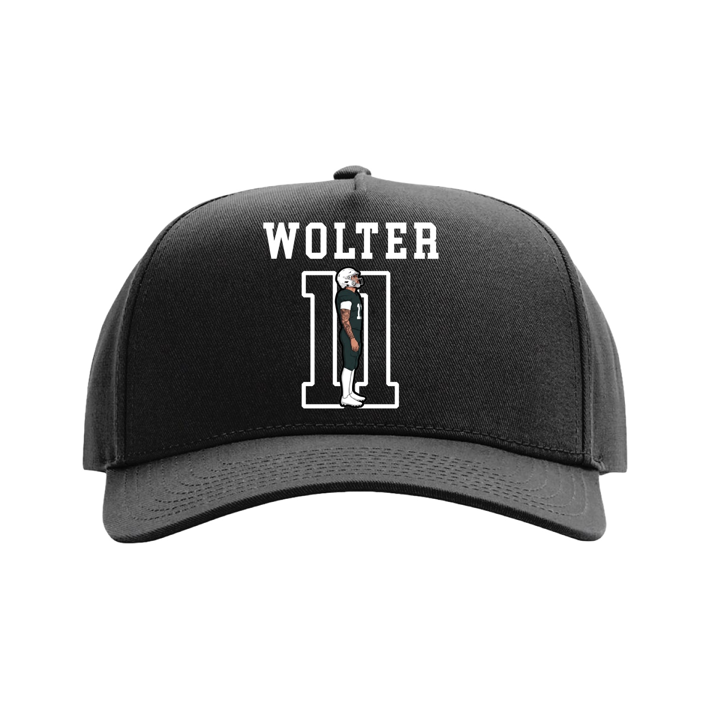 Full Fabric Five-Panel Champ Cap — Shirsey in Black