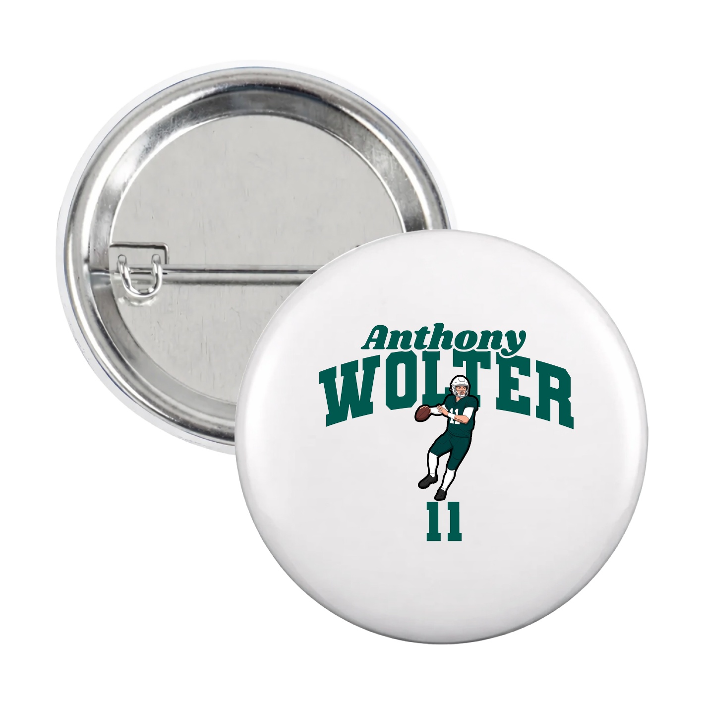 Game Day Button — Signature Arch in White