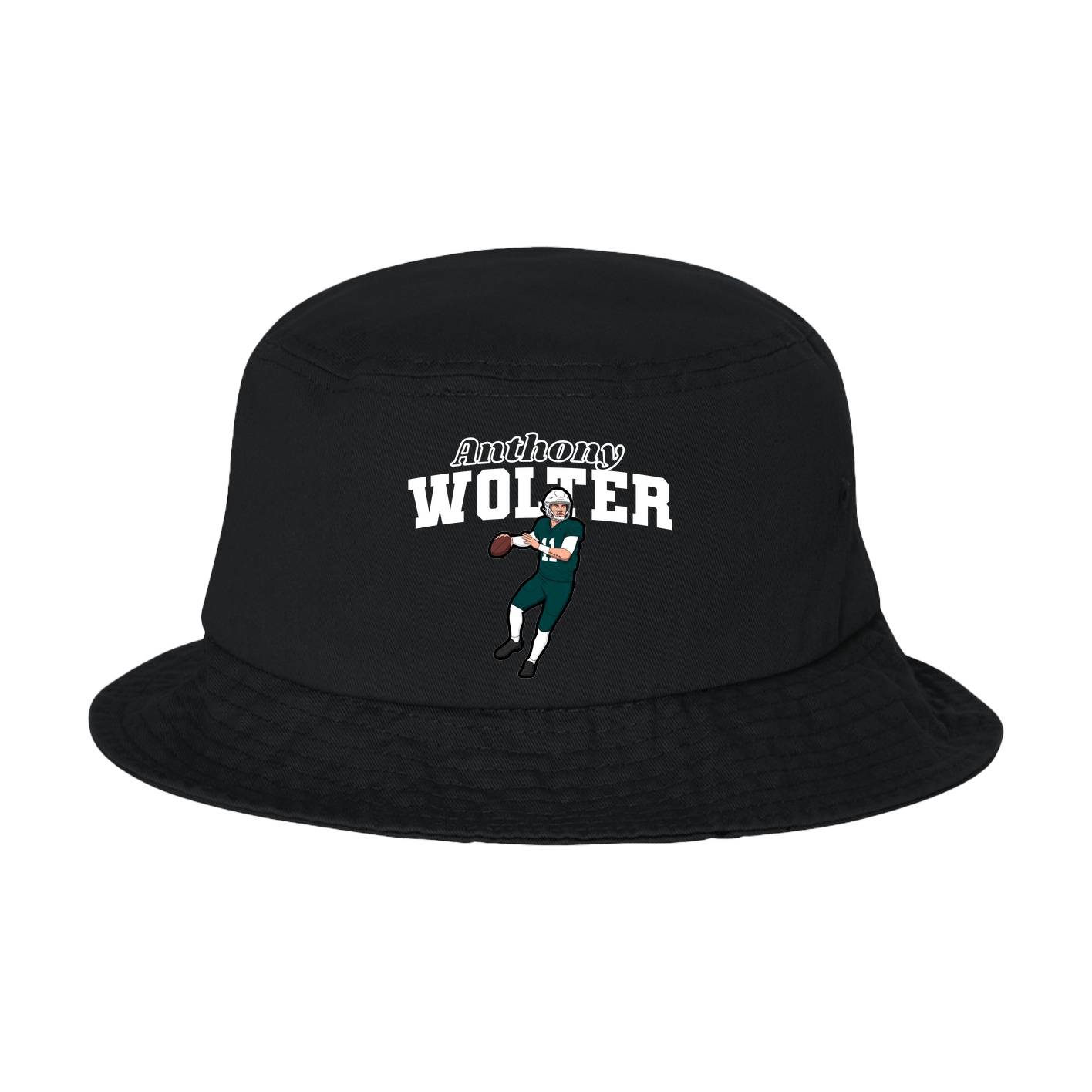Bucket Cap — Name Arch in Black