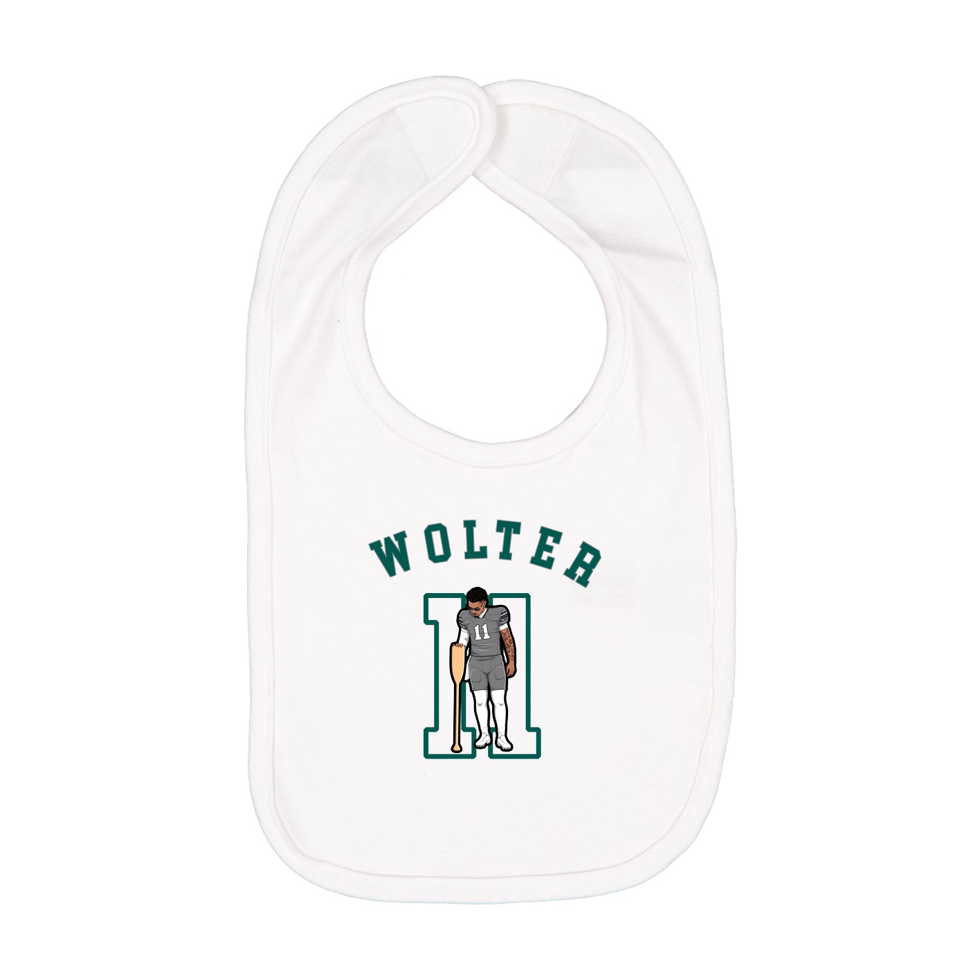 Infant Bib — Shirsey Arch in White