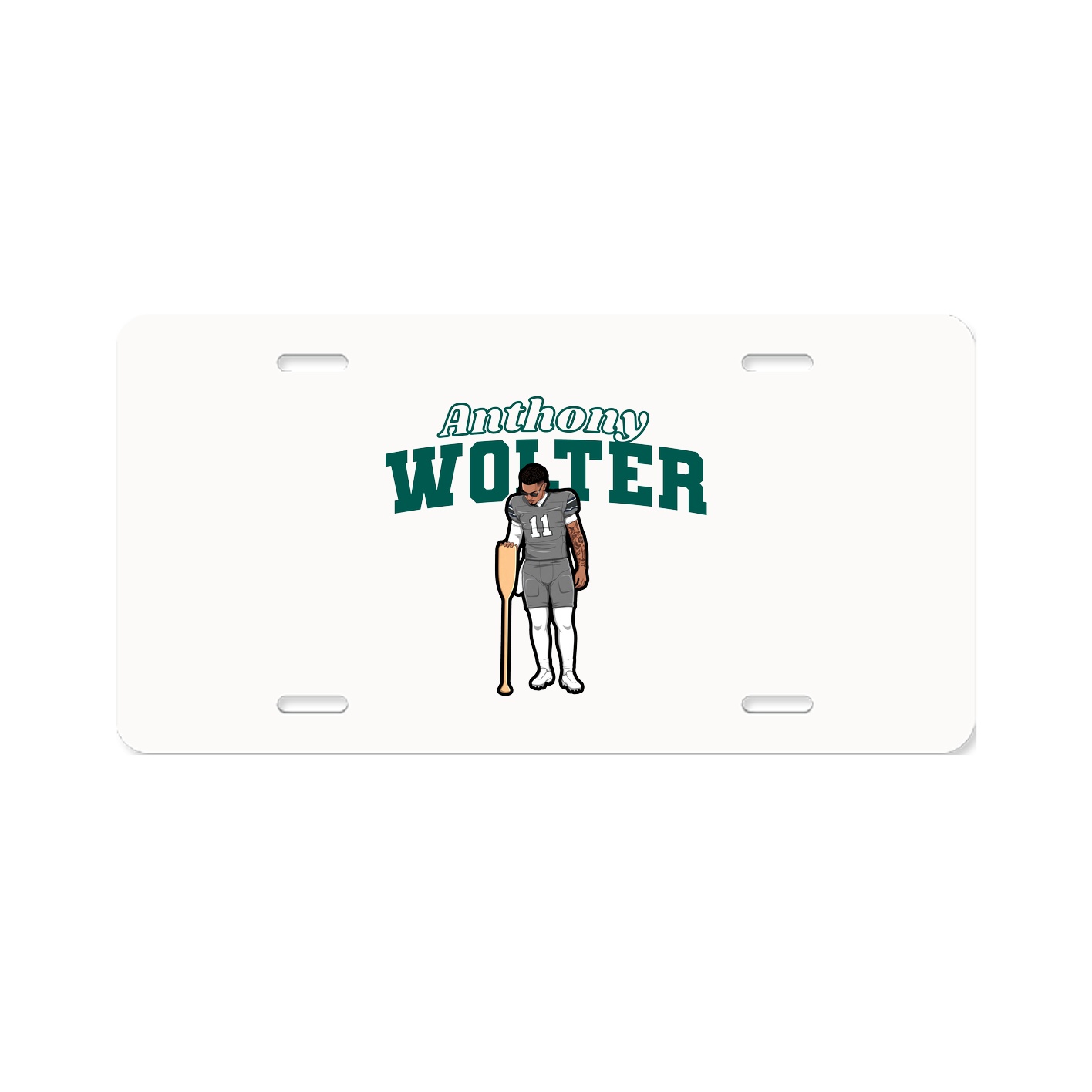 License Plate — Name Arch in Classic