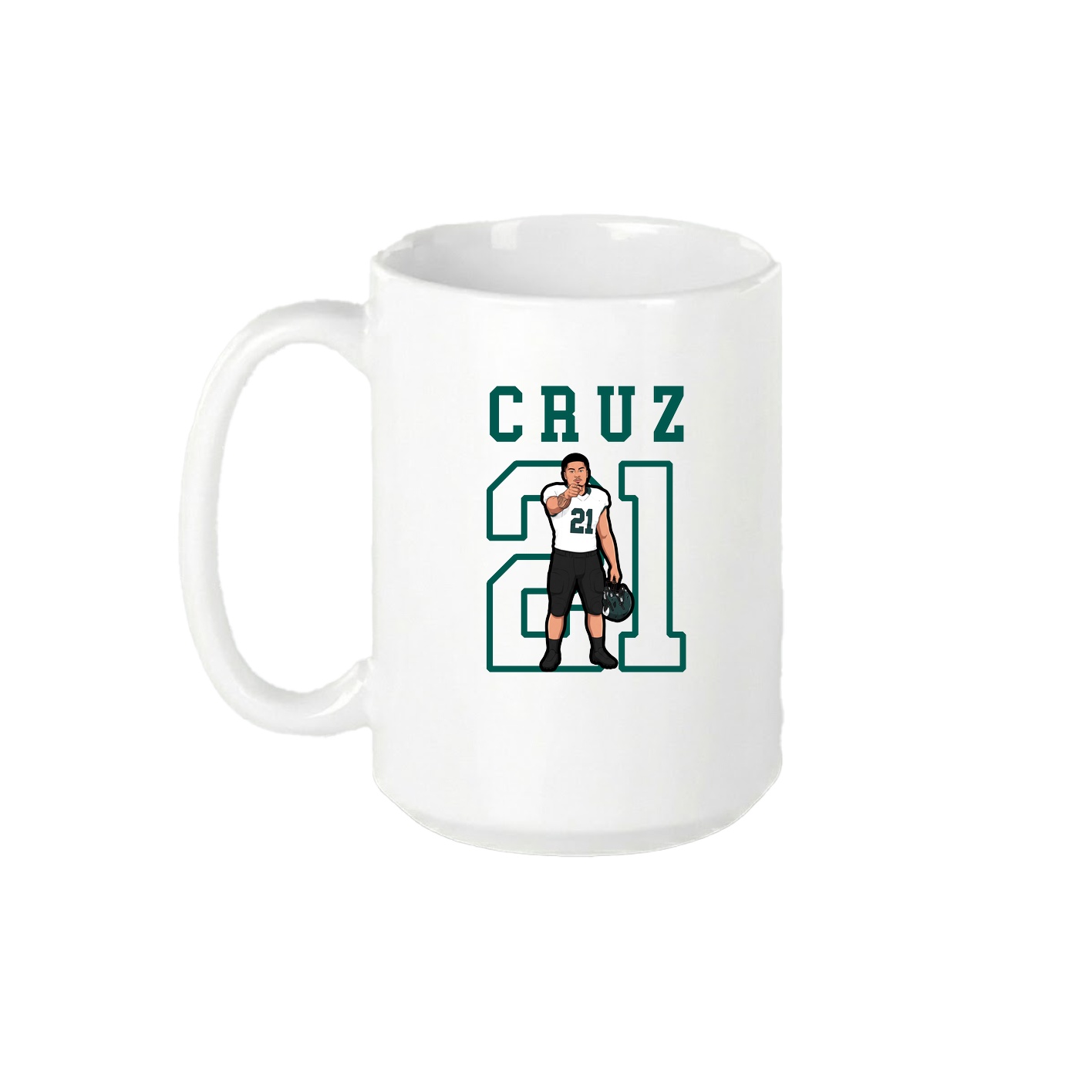 15oz Coffee Mug — Shirsey in White