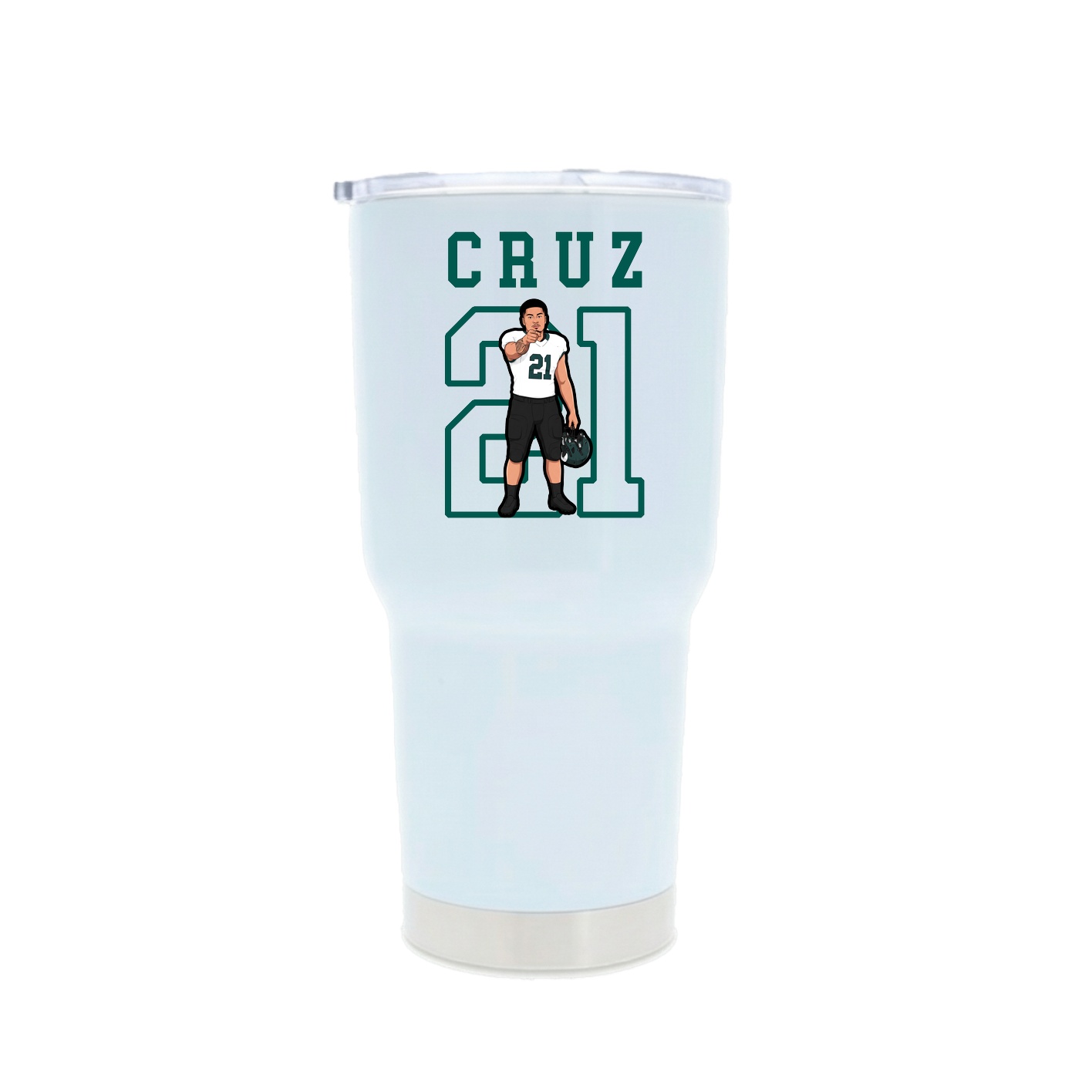 30oz Stainless Steel Tumbler — Shirsey in White