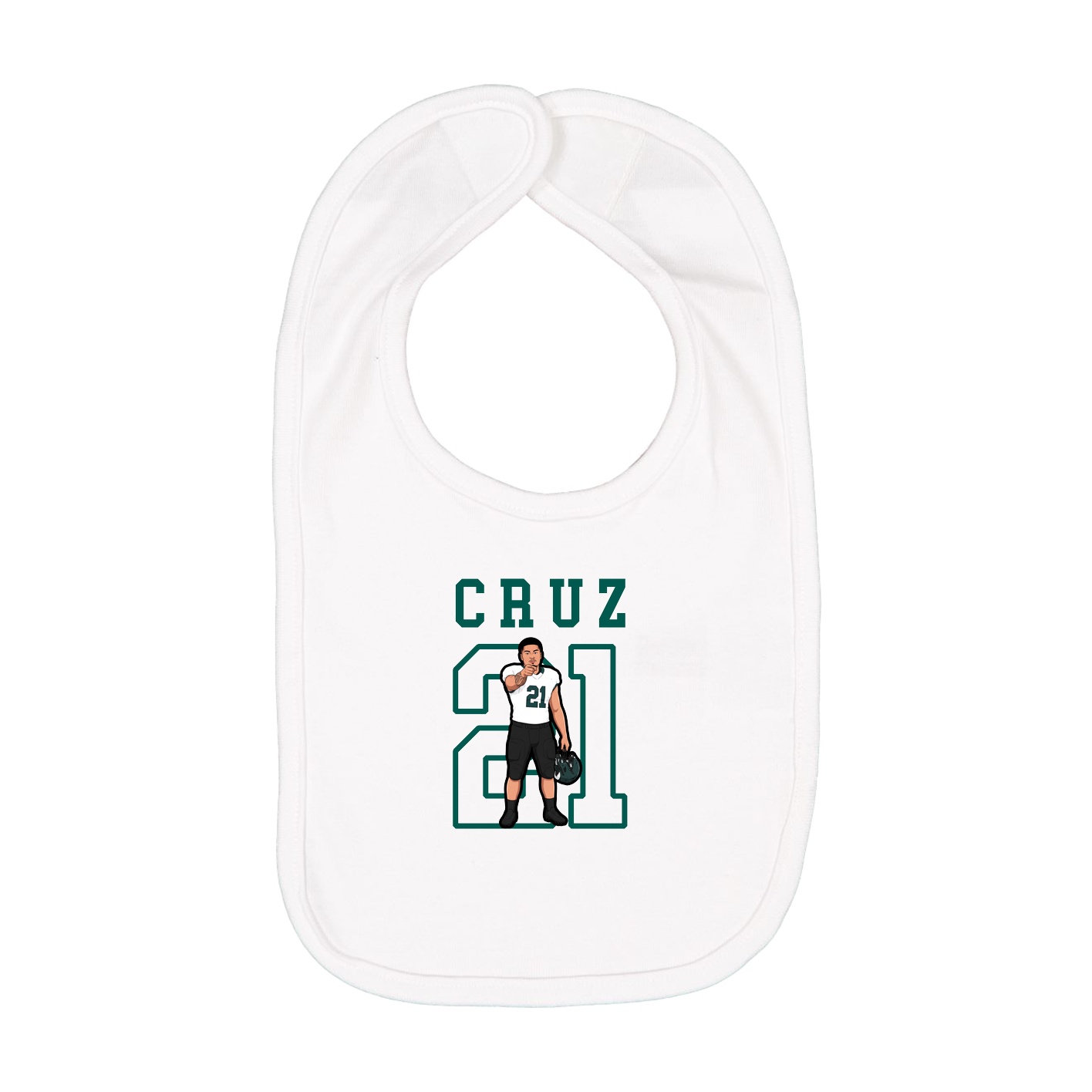 Infant Bib — Shirsey in White