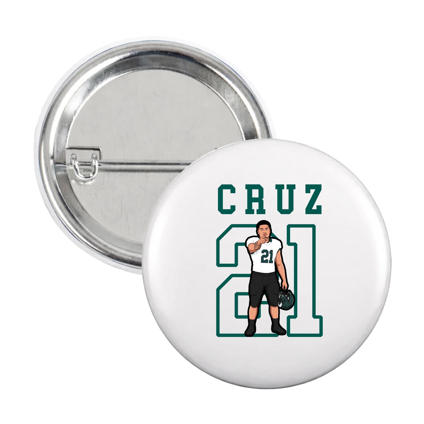 Game Day Button — Shirsey in White