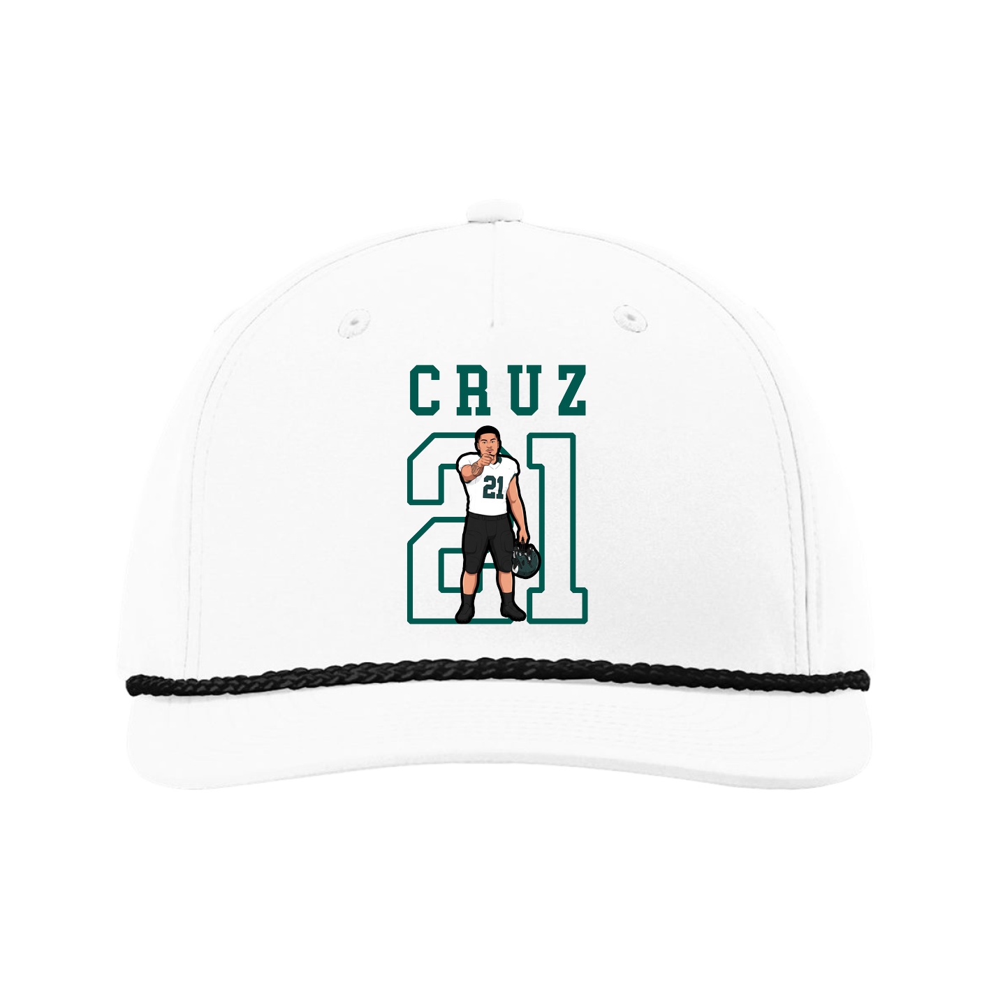 Five-Panel Classic Rope Cap — Shirsey in White