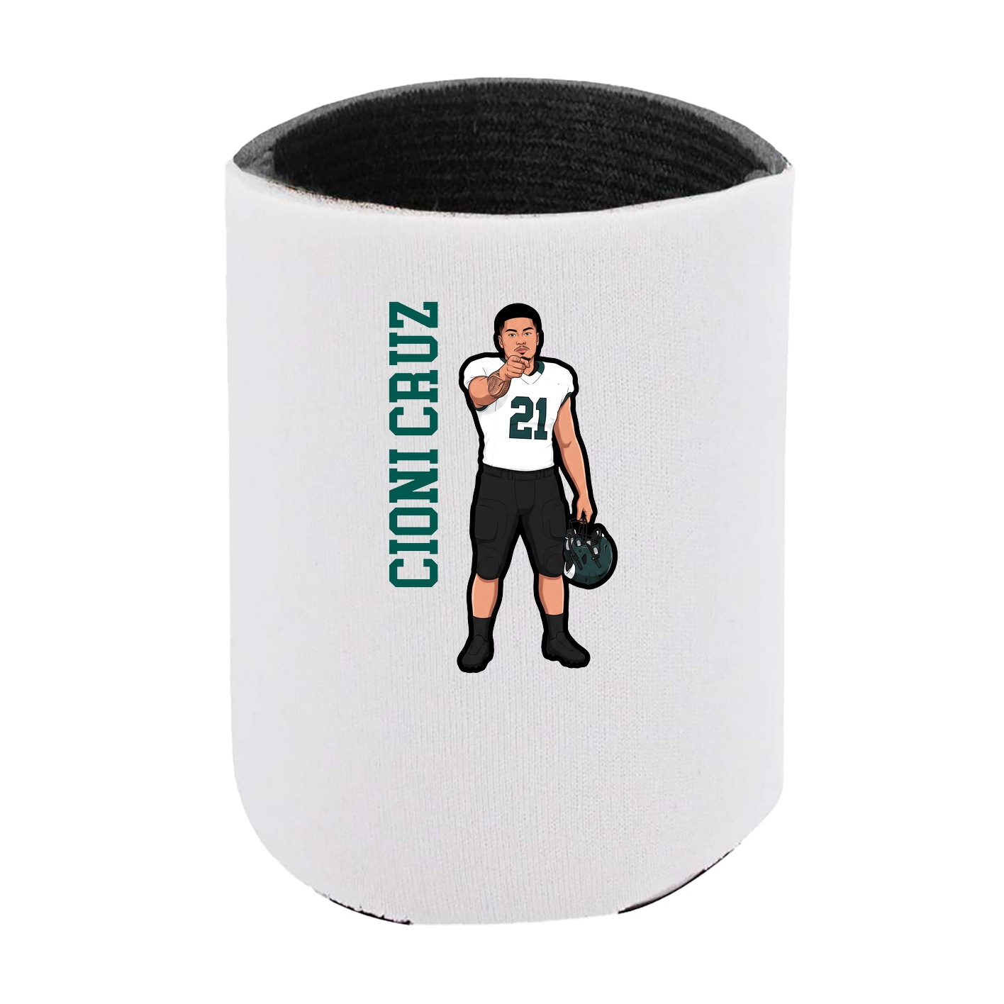 Can Holder — Name Vertical in White