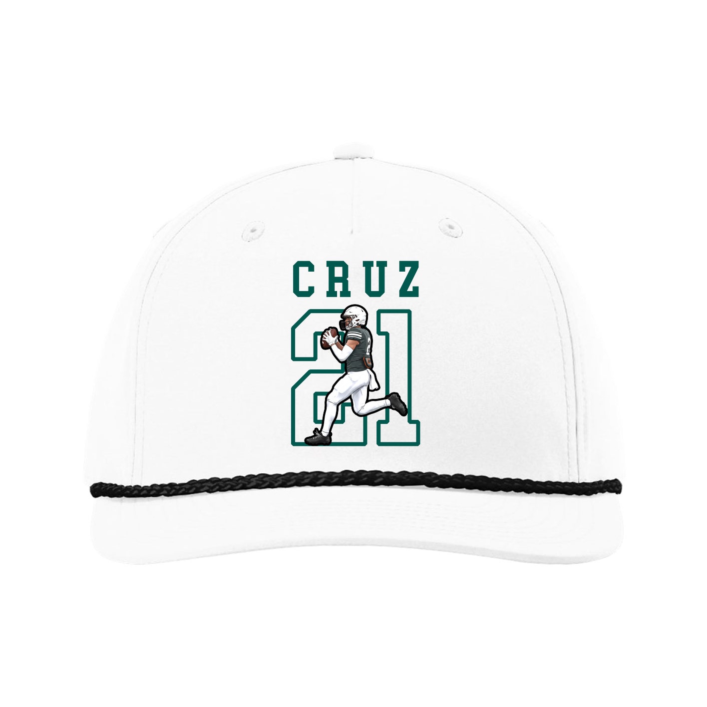 Five-Panel Classic Rope Cap — Shirsey in White