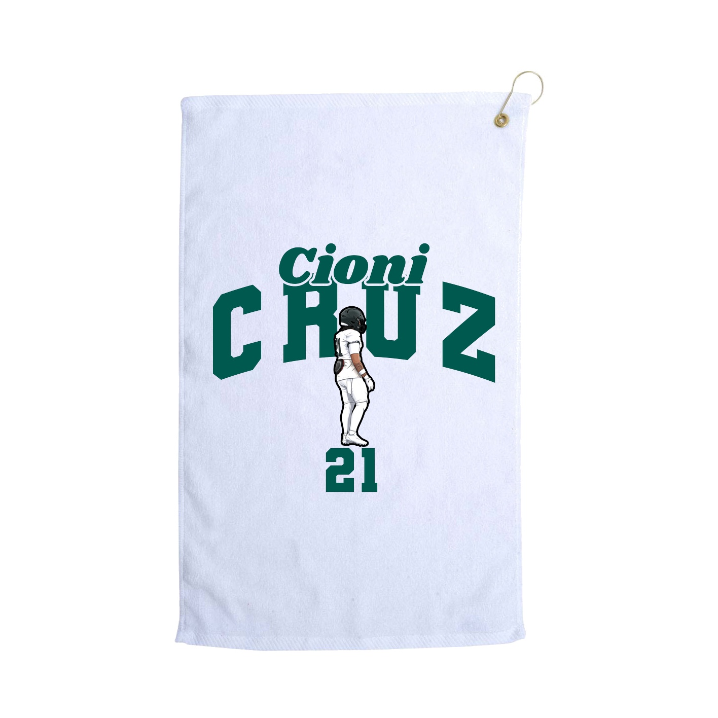 Golf Towel — Signature Arch in White