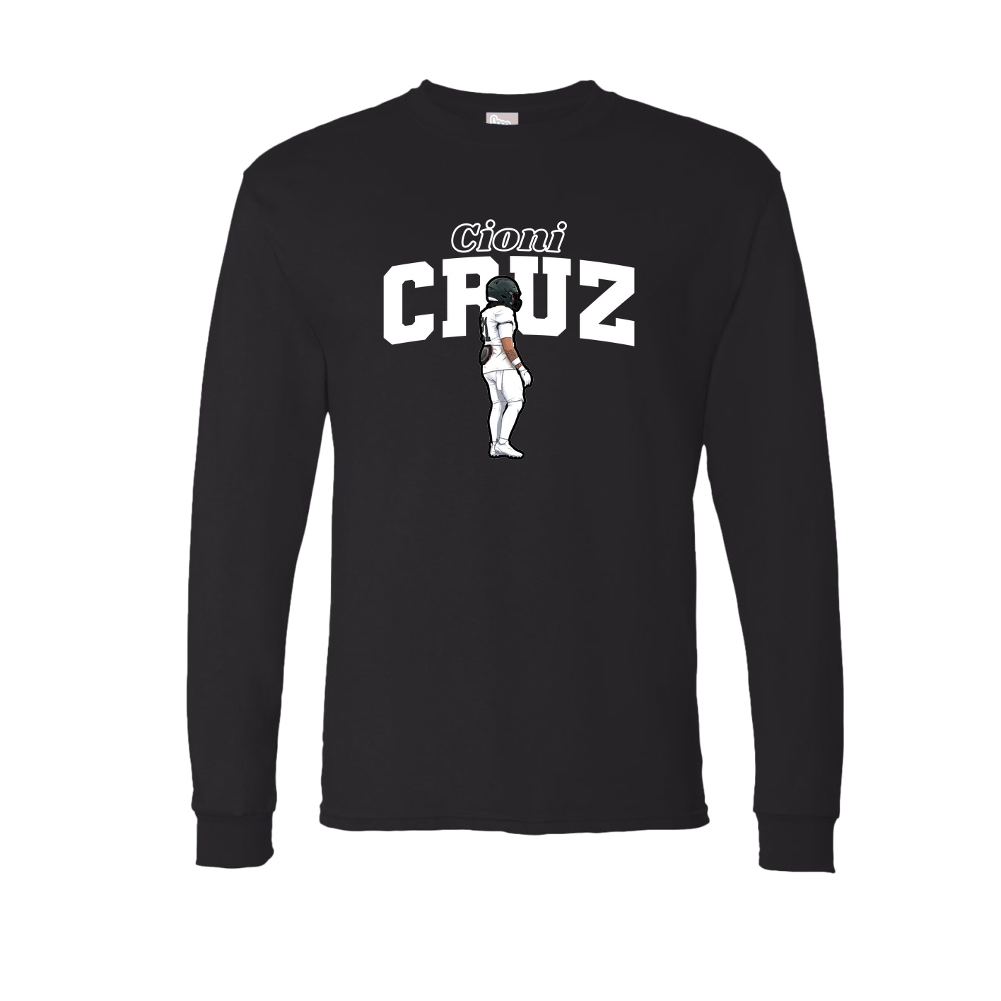 Long Sleeve Tee — Name Arch in Black