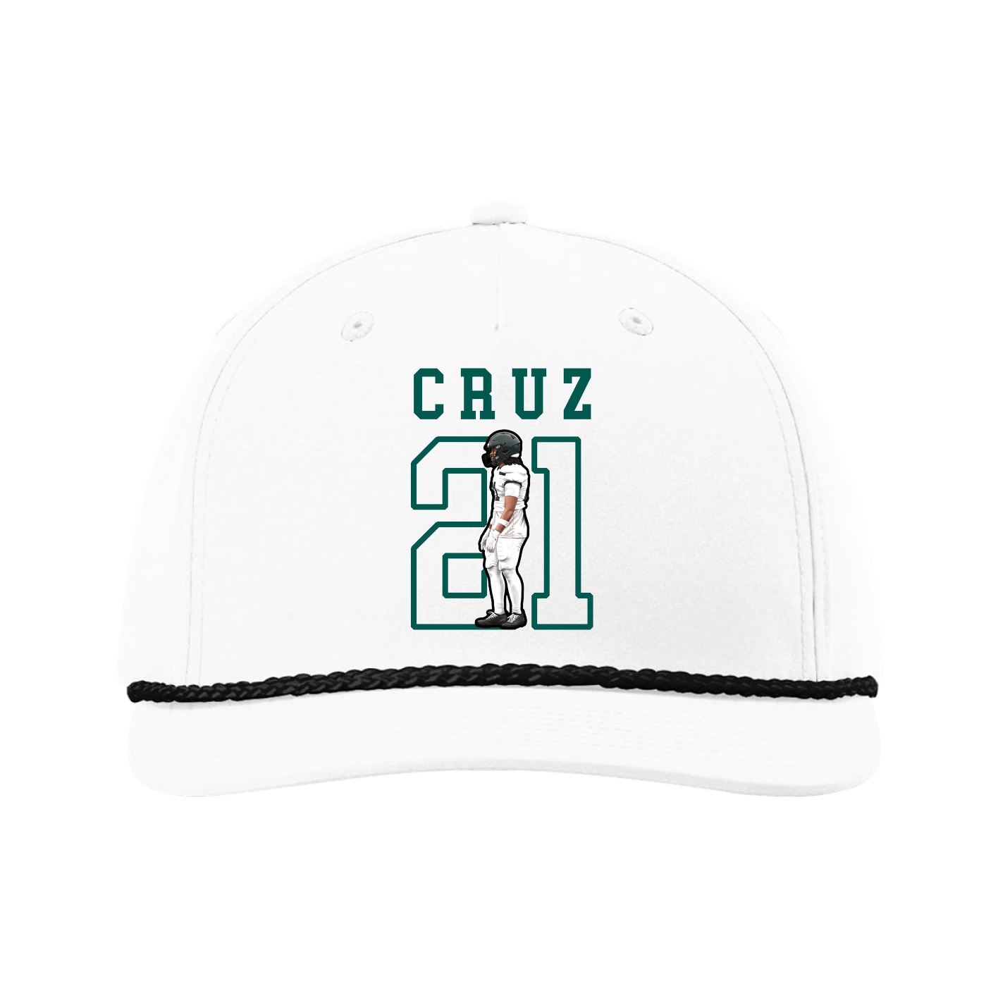 Five-Panel Classic Rope Cap — Shirsey in White