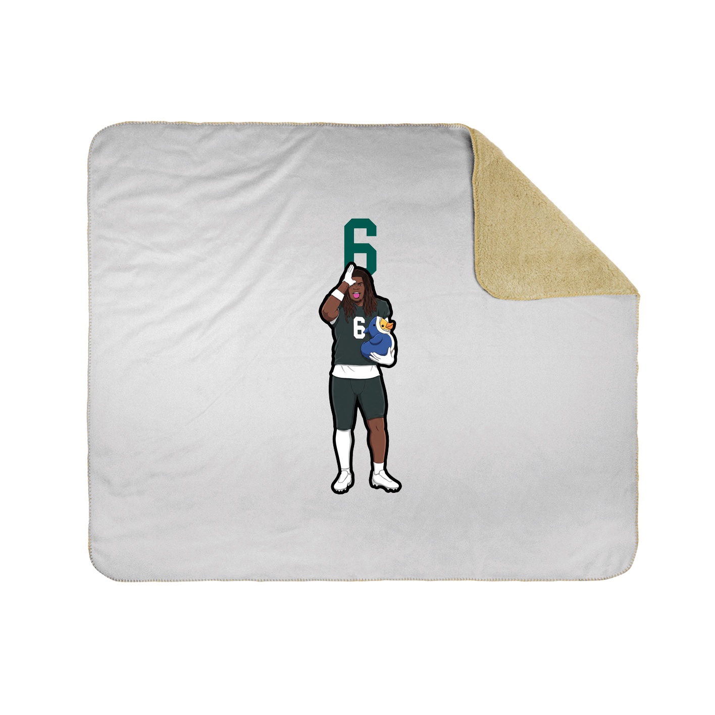 Throw Blanket — Number Top in White