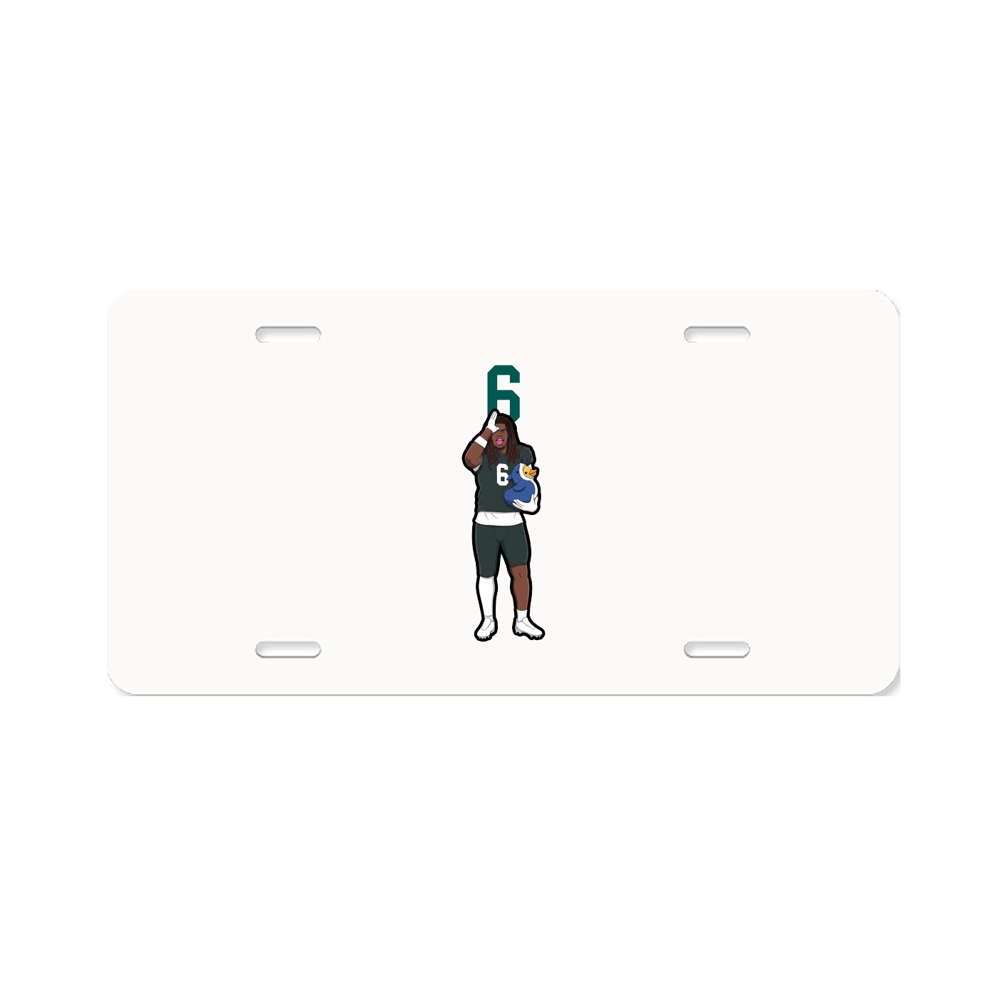 License Plate — Number Top in Classic