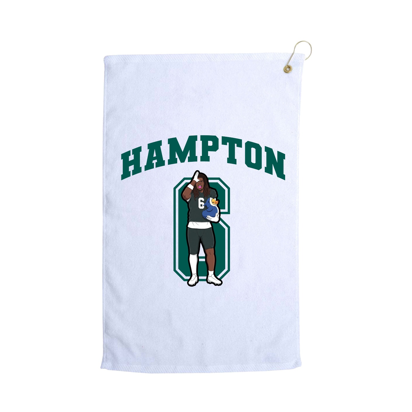 Golf Towel — Number in White