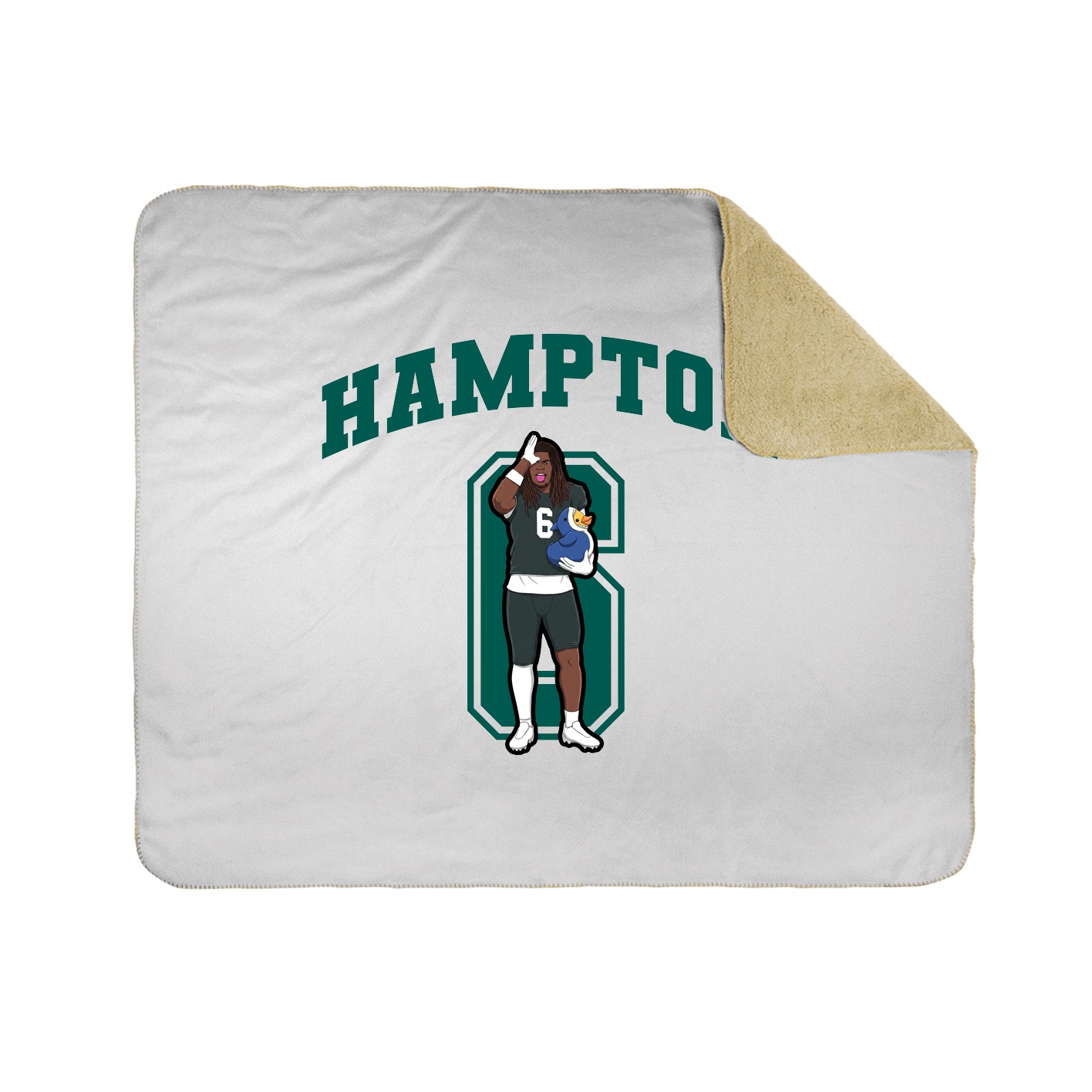 Throw Blanket — Number in White