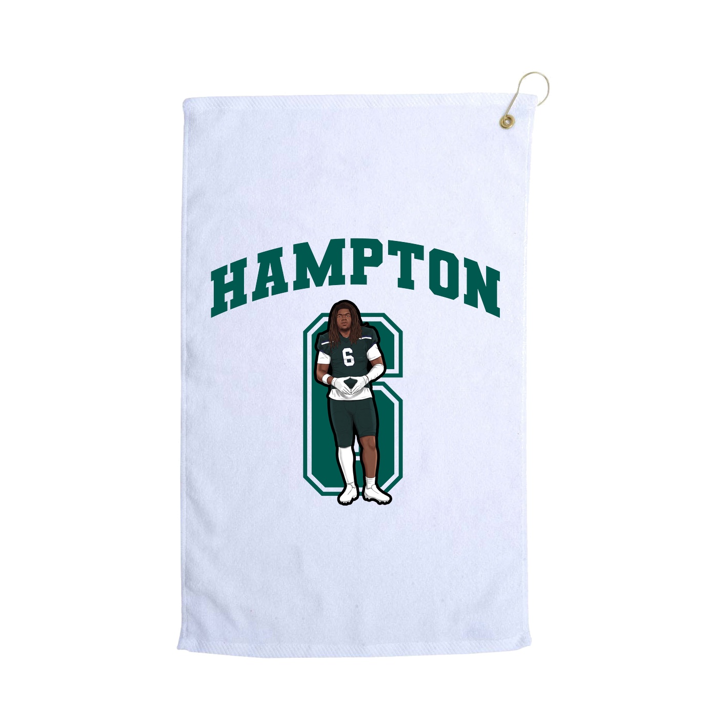 Golf Towel — Number in White