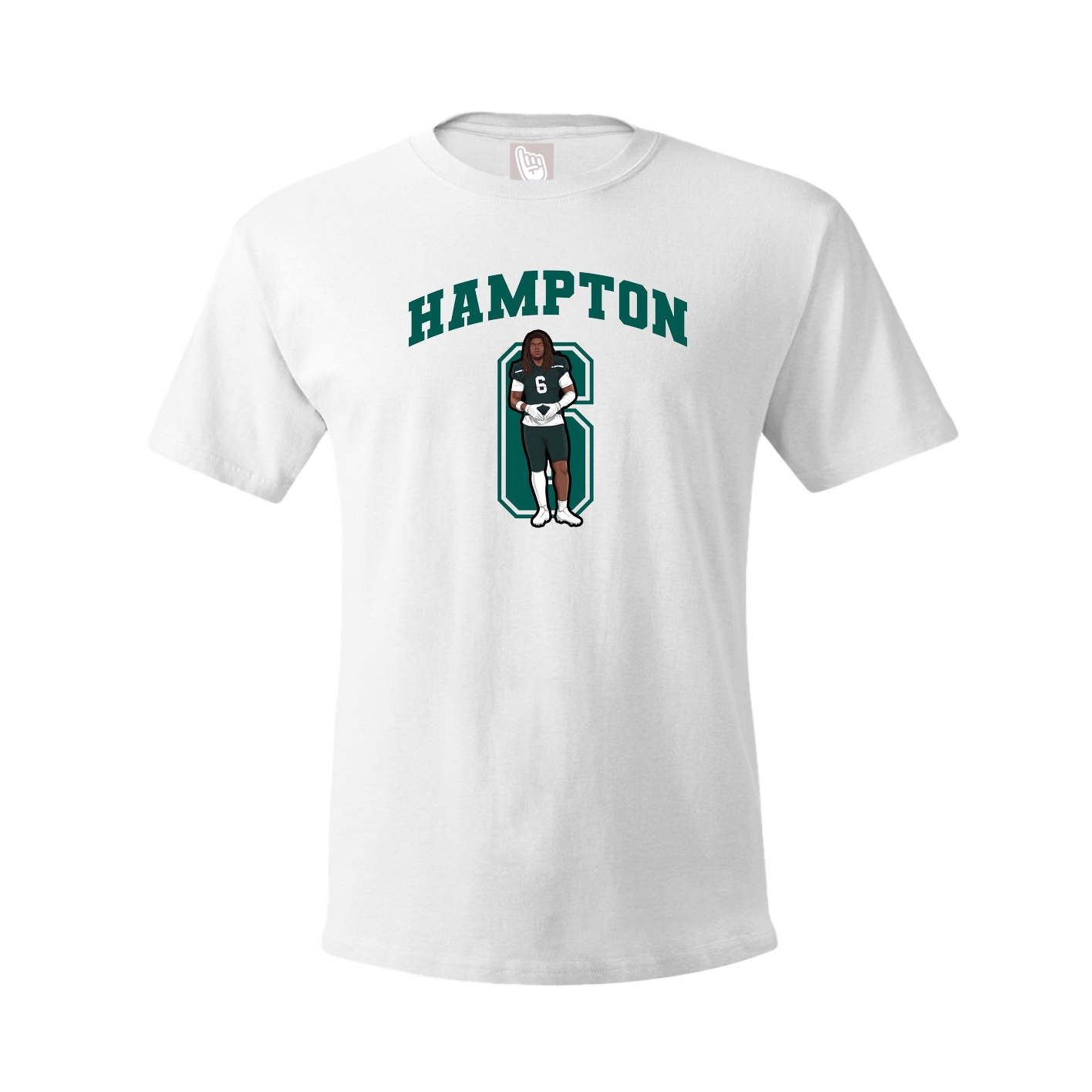 Youth Tee — Number in White