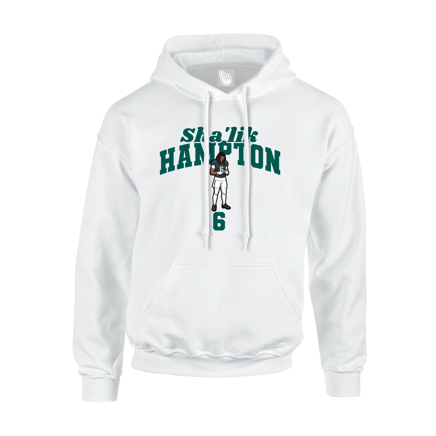 Youth Hoodie — Signature Arch in White