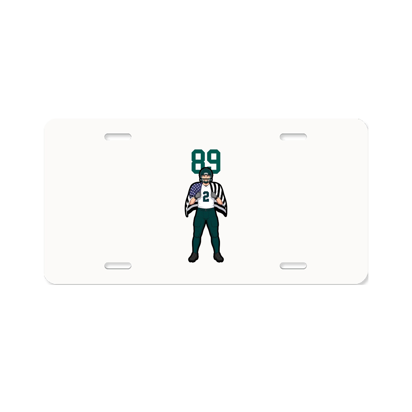 License Plate — Number Top in Classic