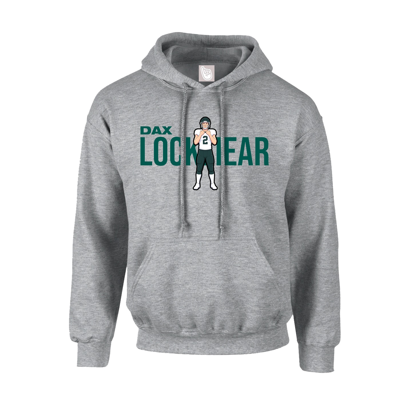 Hoodie — Player Name in Grey