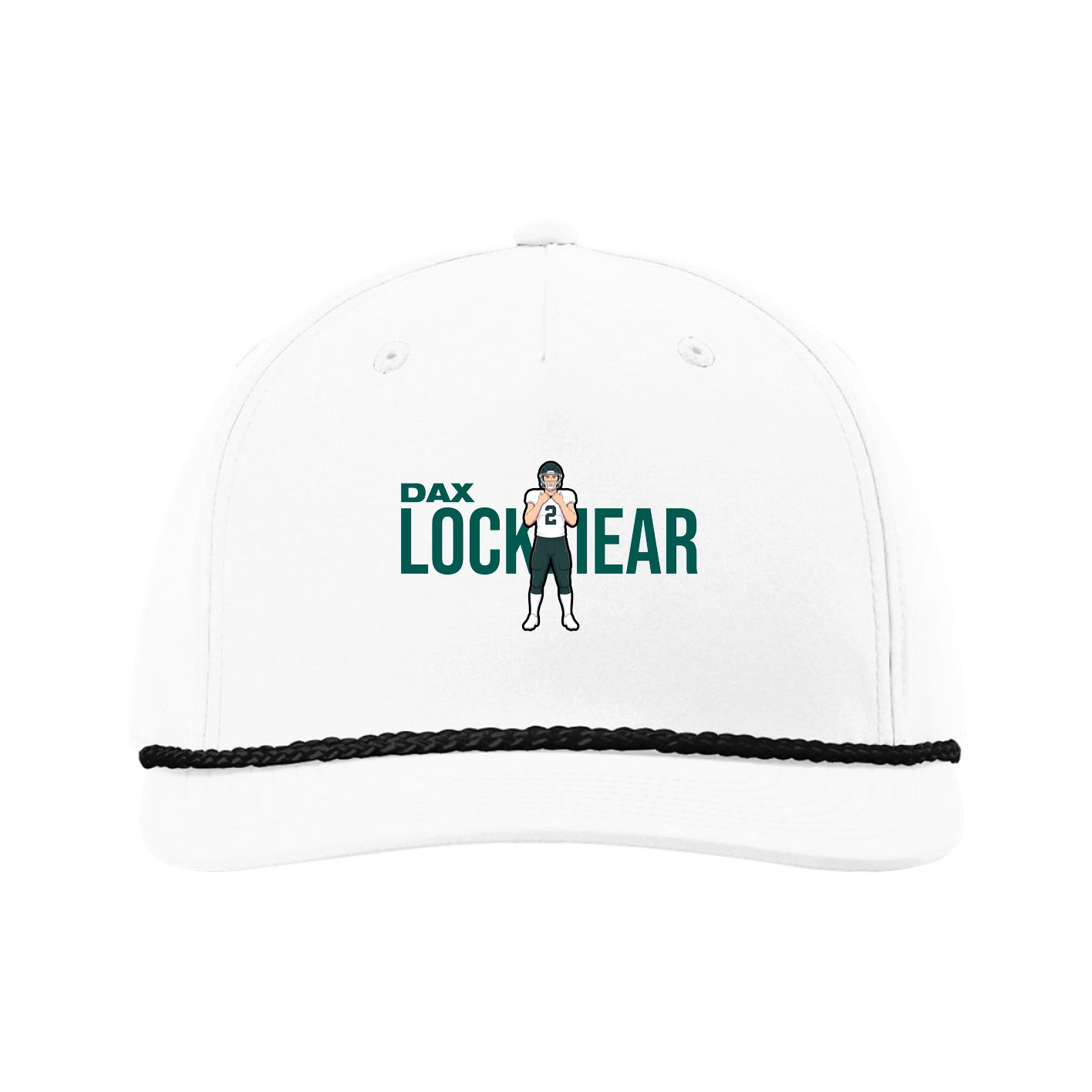 Five-Panel Classic Rope Cap — Player Name in White