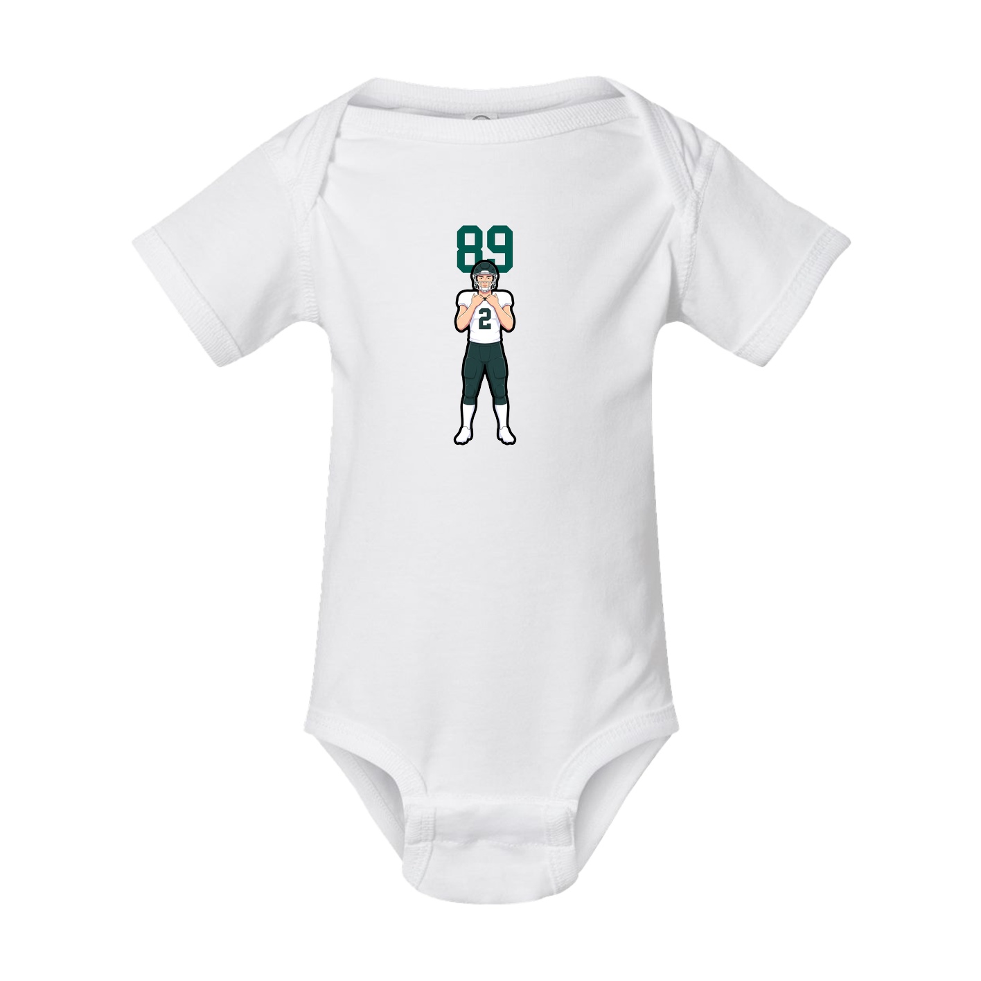 Baby Onesie — Number Top in White