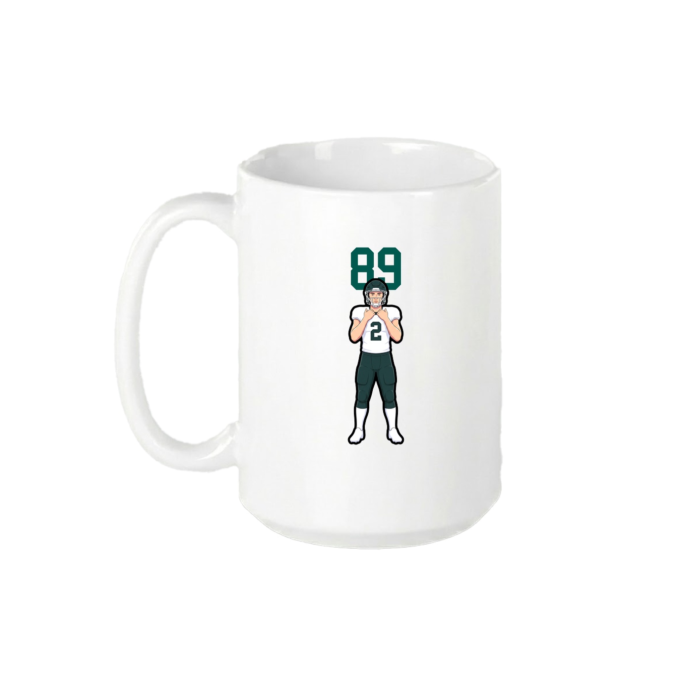 15oz Coffee Mug — Number Top in White