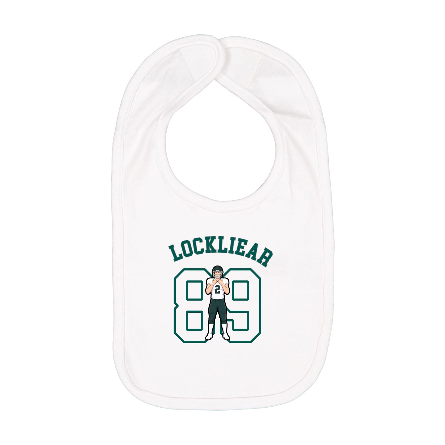 Infant Bib — Shirsey Arch in White
