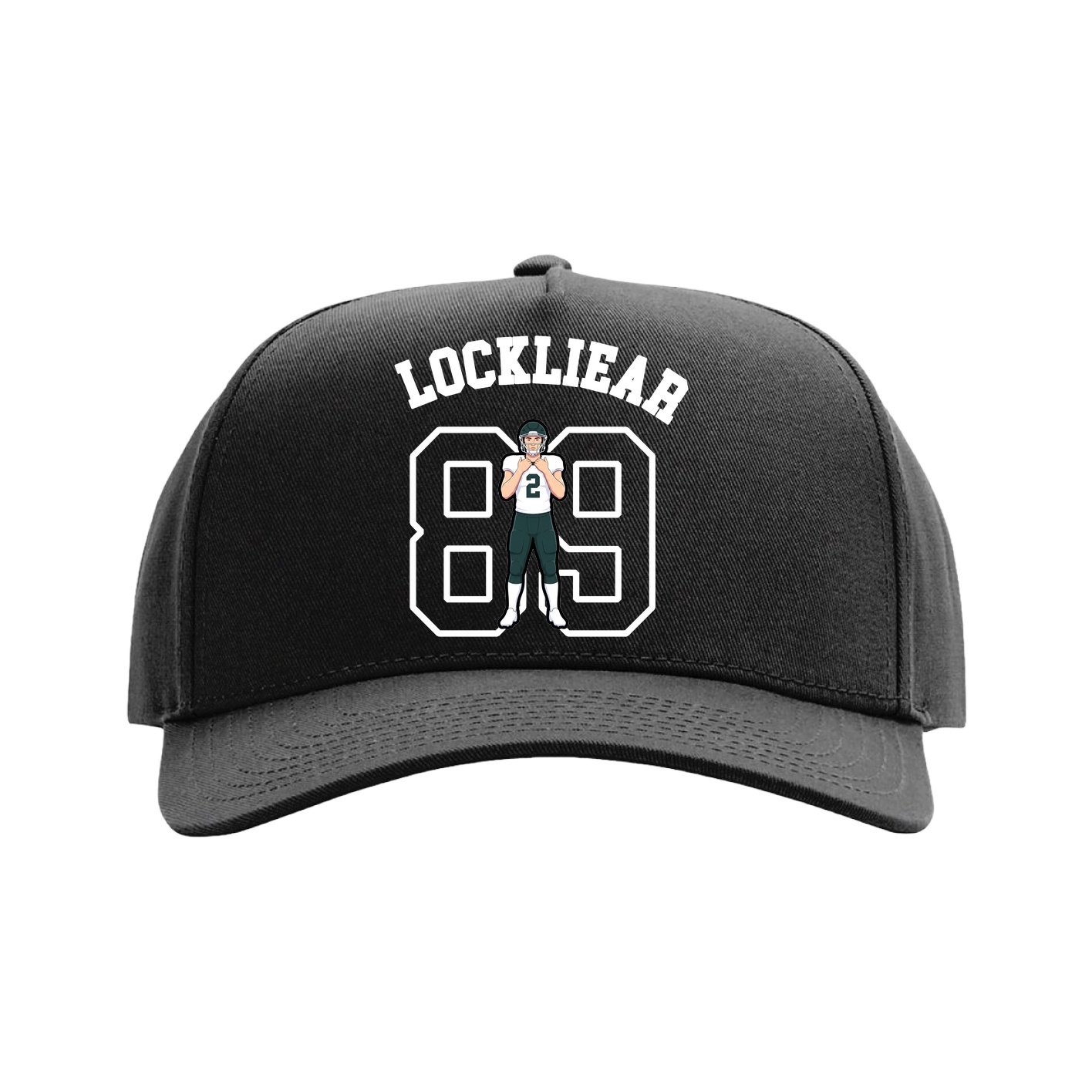 Full Fabric Five-Panel Champ Cap — Shirsey Arch in Black