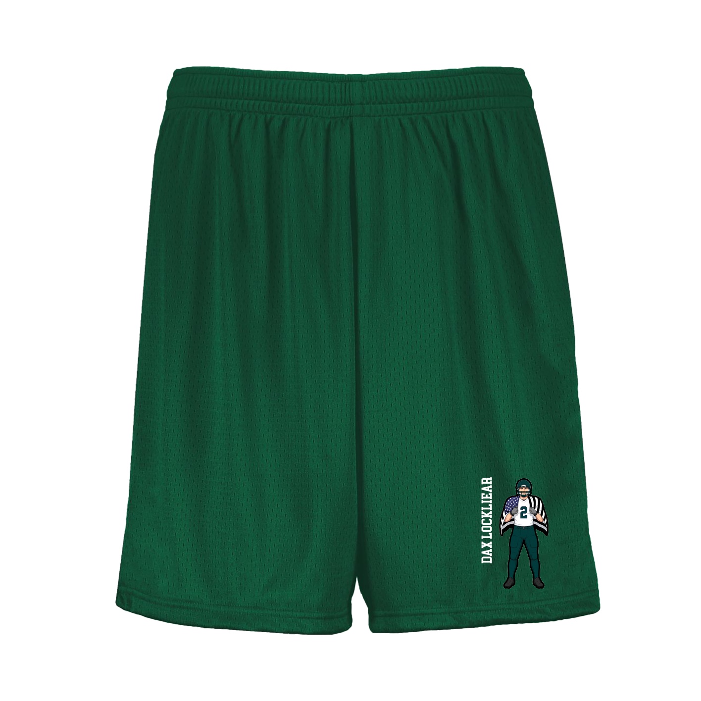 Shorts — Name Vertical in Green