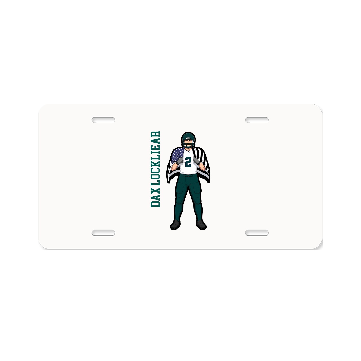 License Plate — Name Vertical in Classic