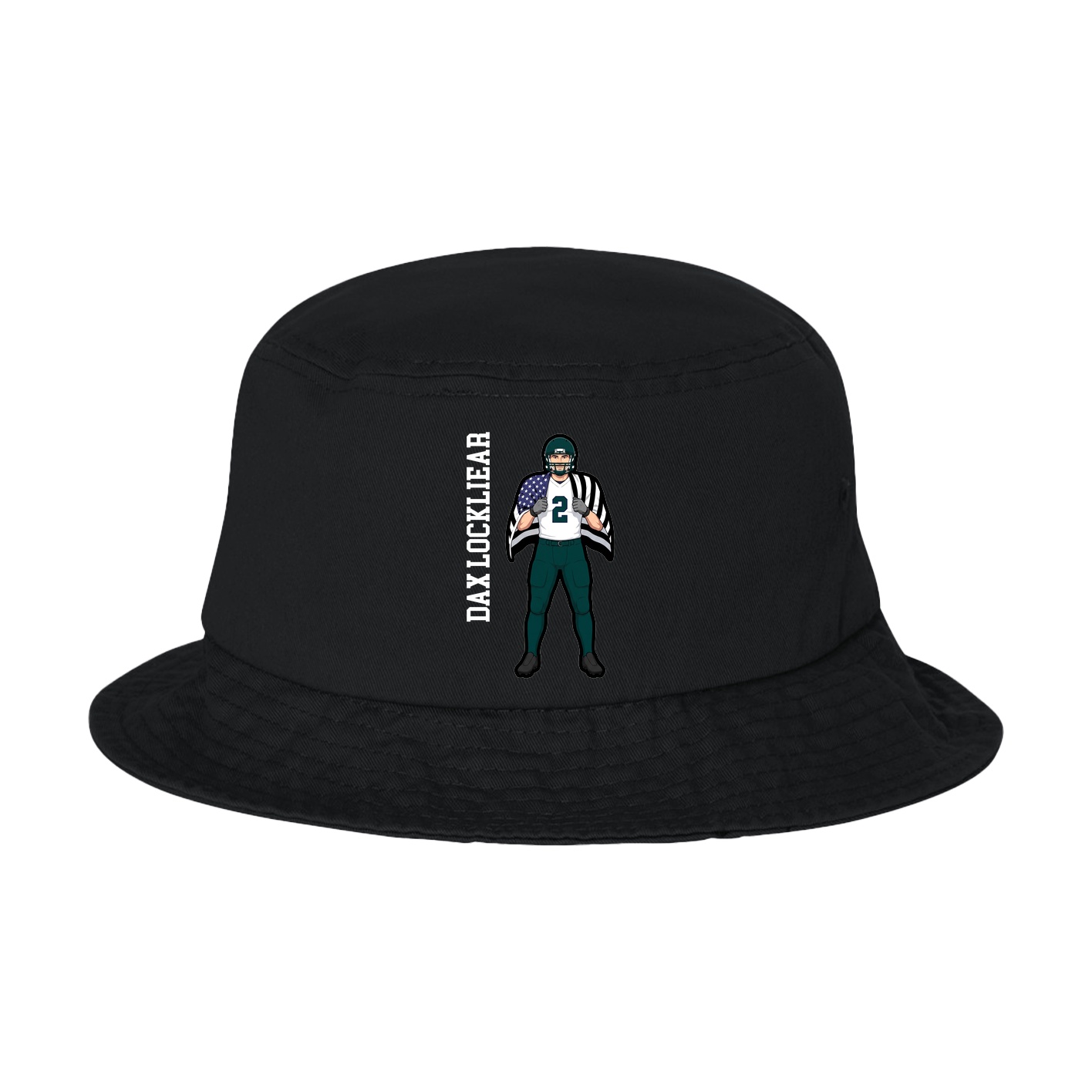 Bucket Cap — Name Vertical in Black