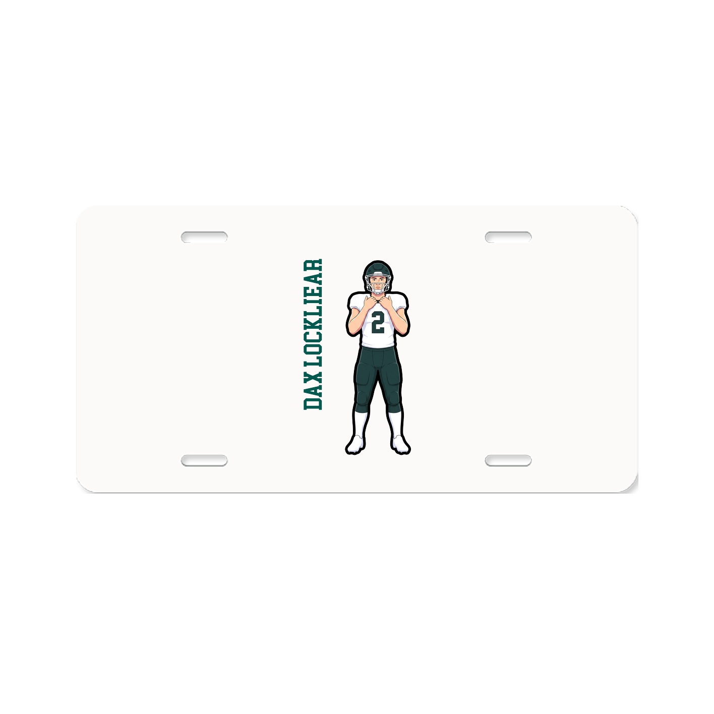 License Plate — Name Vertical in Classic