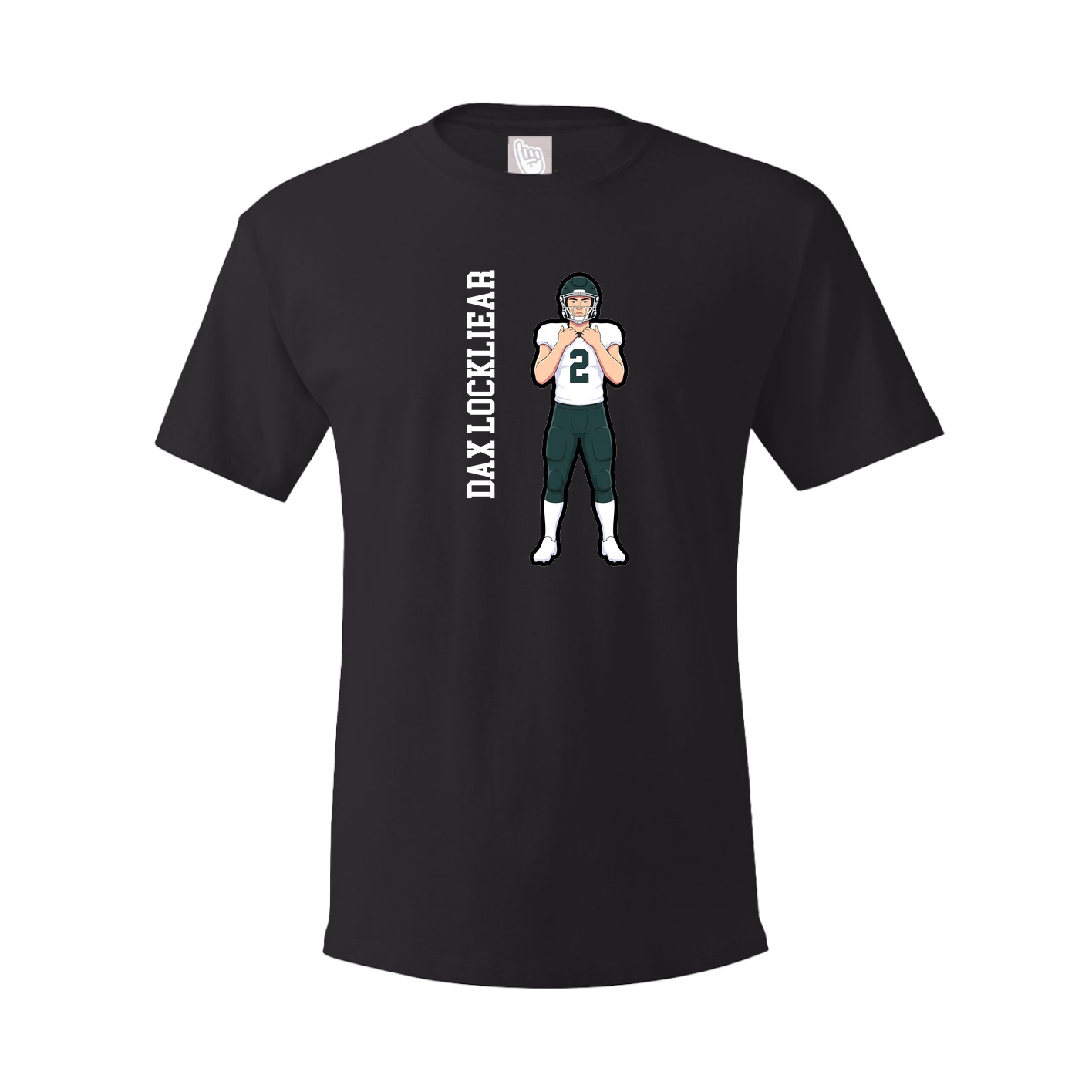 Youth Tee — Name Vertical in Black