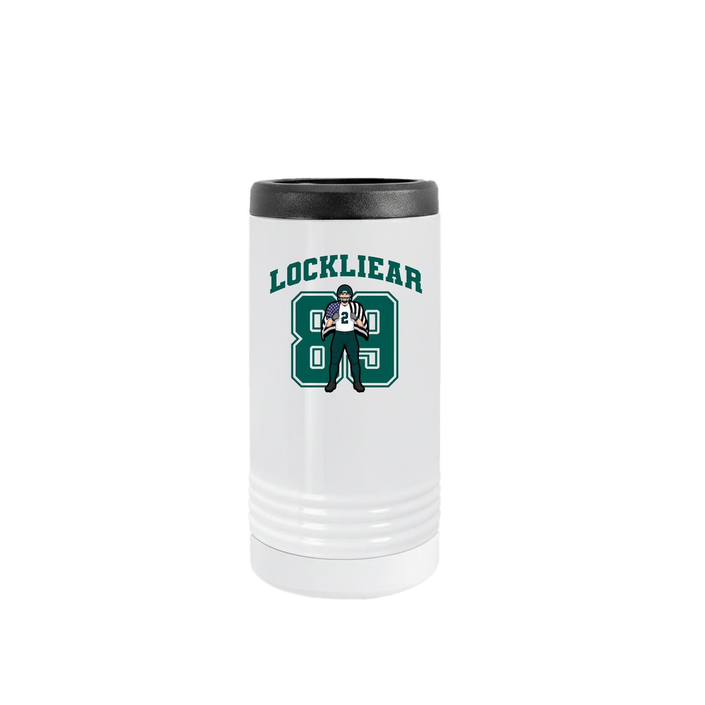 Slim Beverage Holder — Number in White