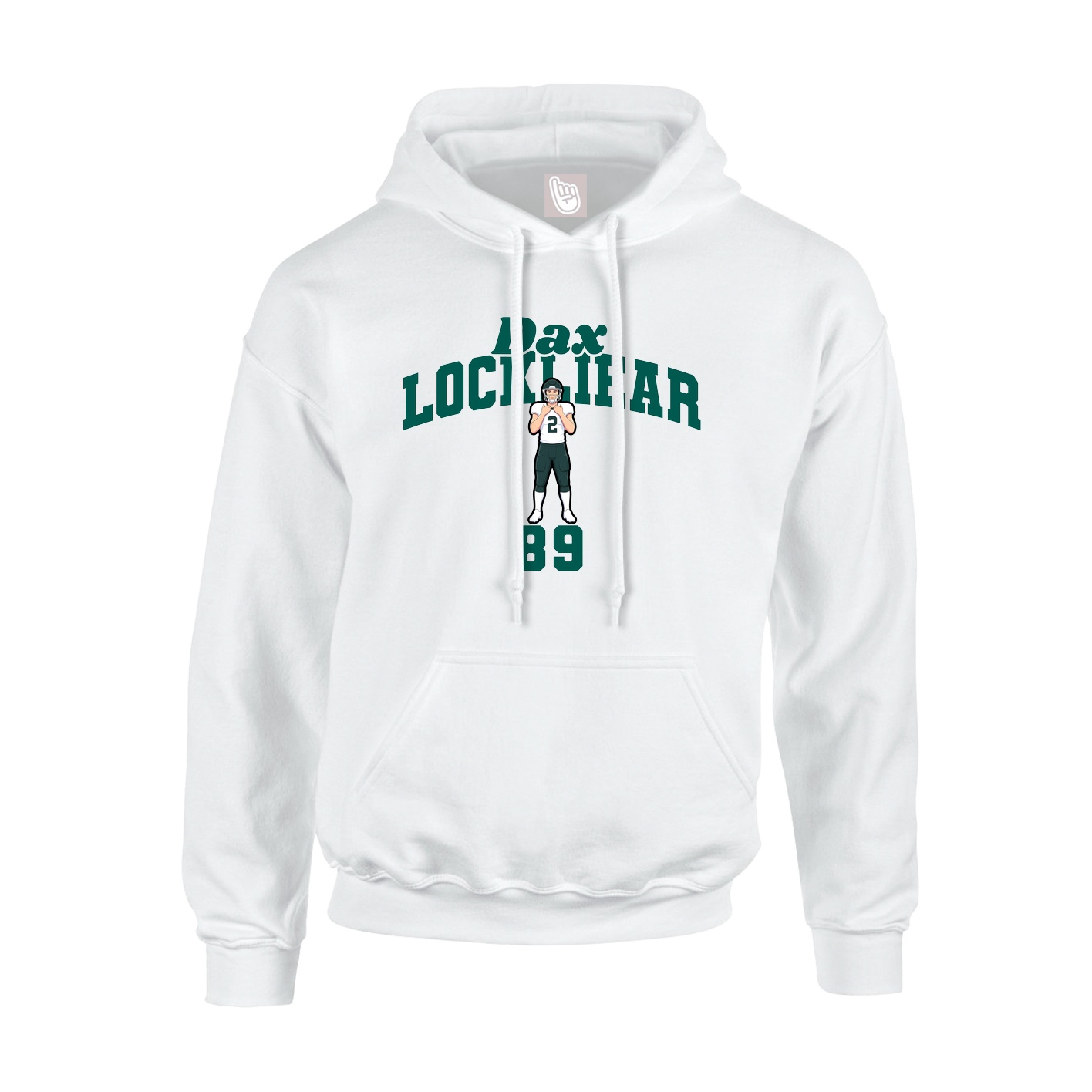Youth Hoodie — Signature Arch in White